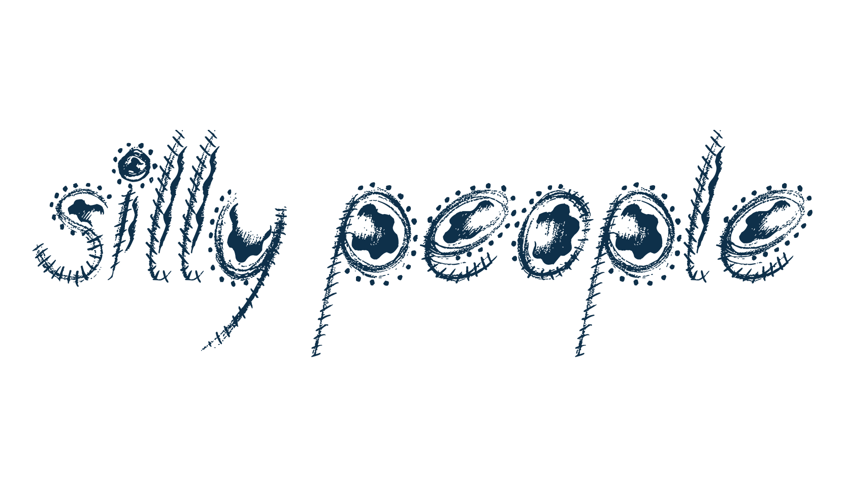 Silly People, fancy decorative font preview