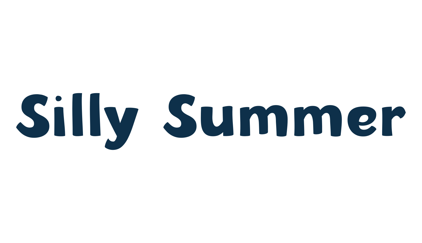 Silly Summer, fancy cartoon decorative font preview
