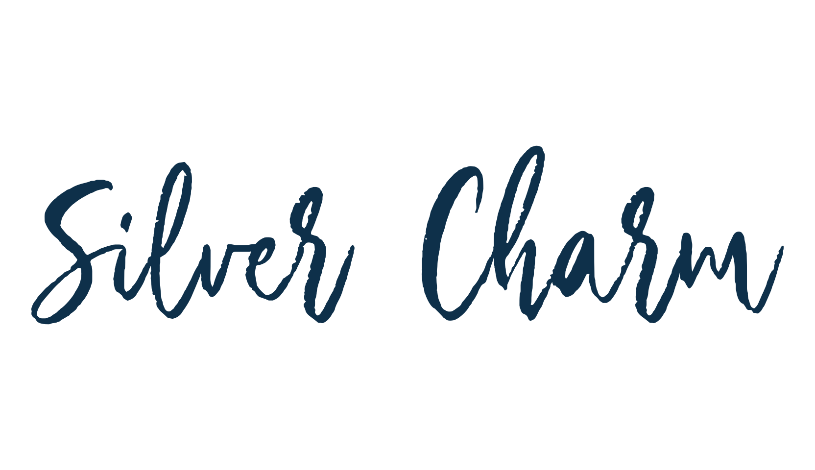 Silver Charm, script handwritten fancy decorative calligraphy font preview