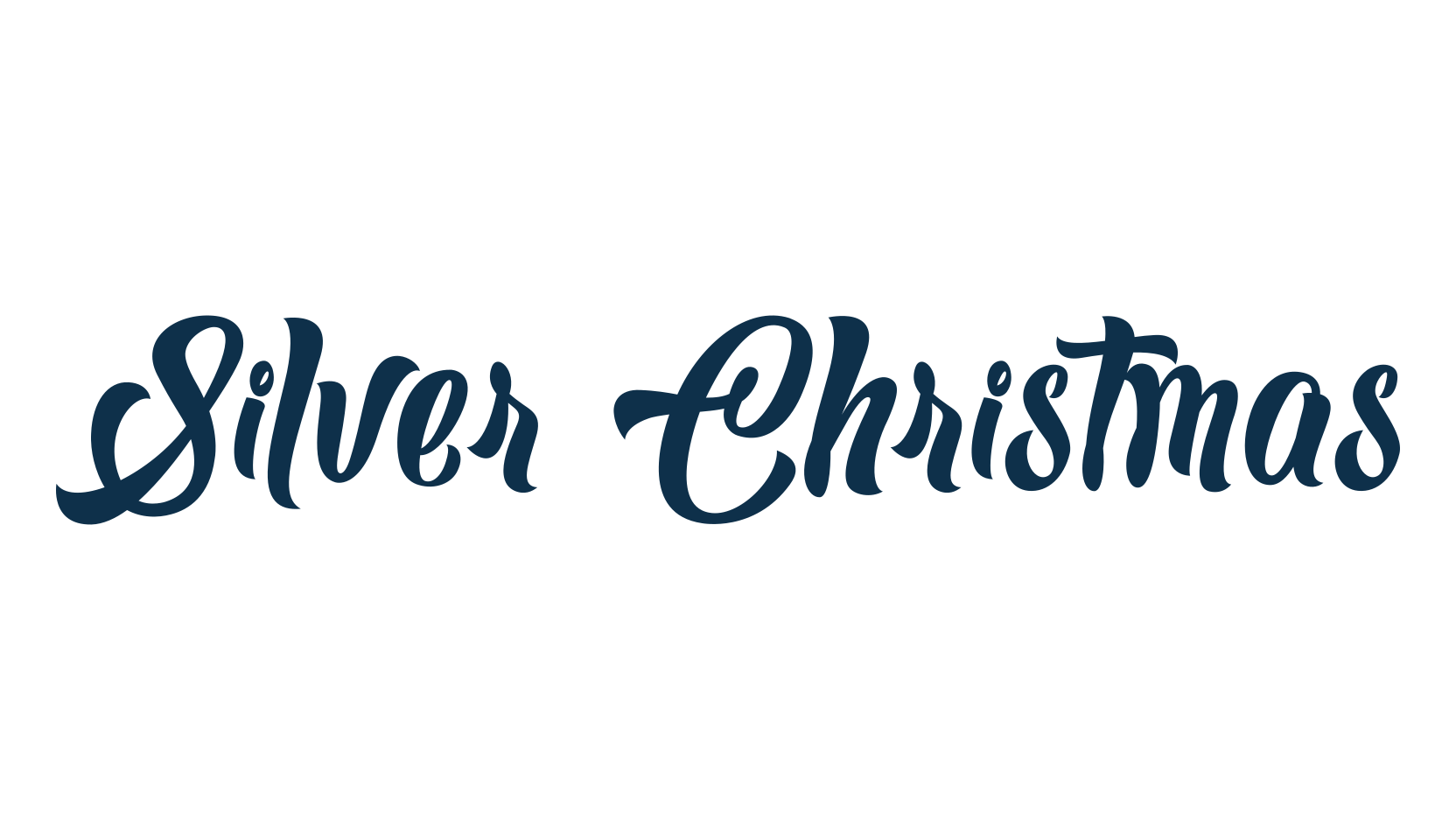 Silver Christmas, fancy decorative font preview