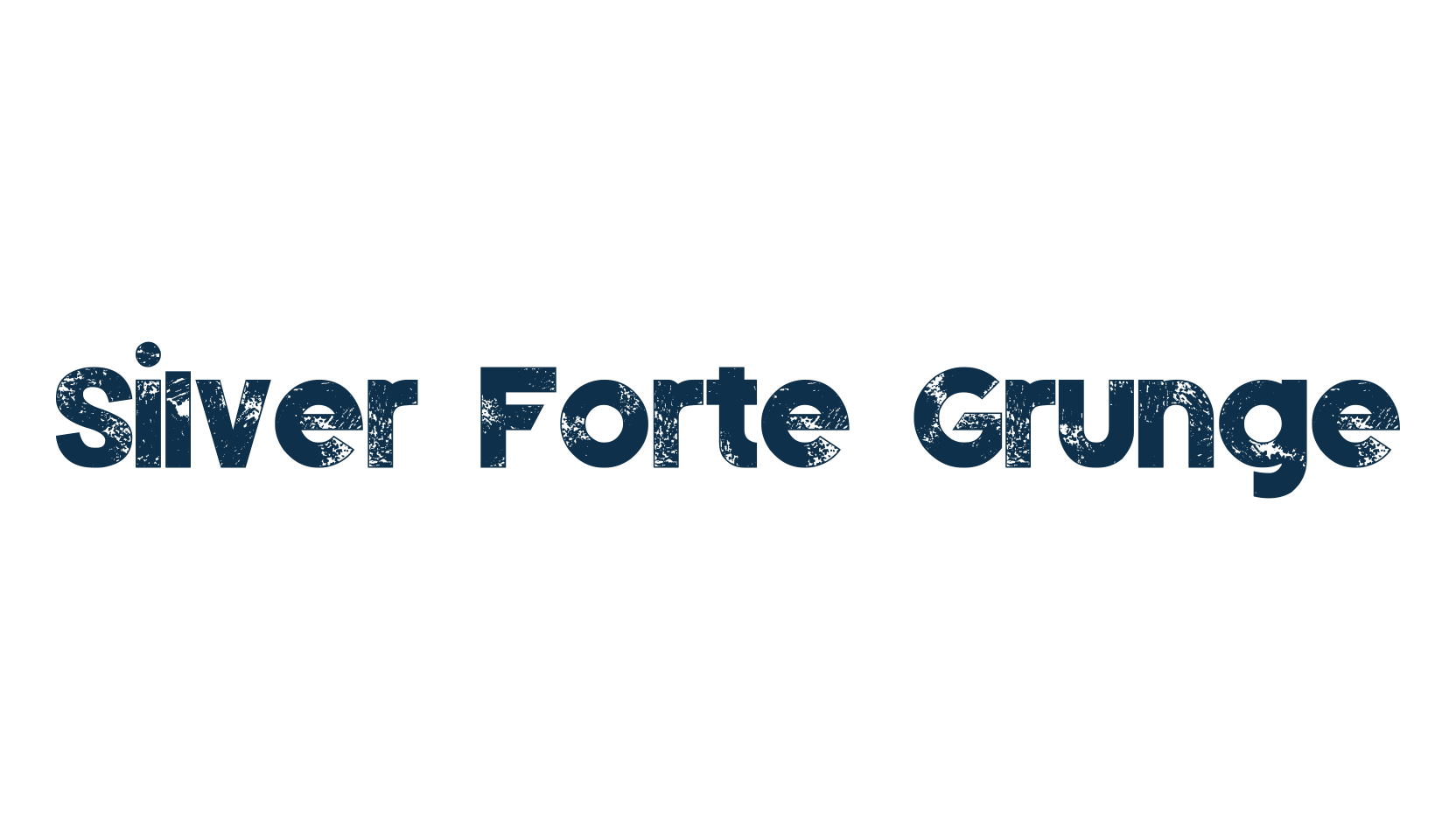 Silver Forte Grunge, fancy eroded decorative font preview