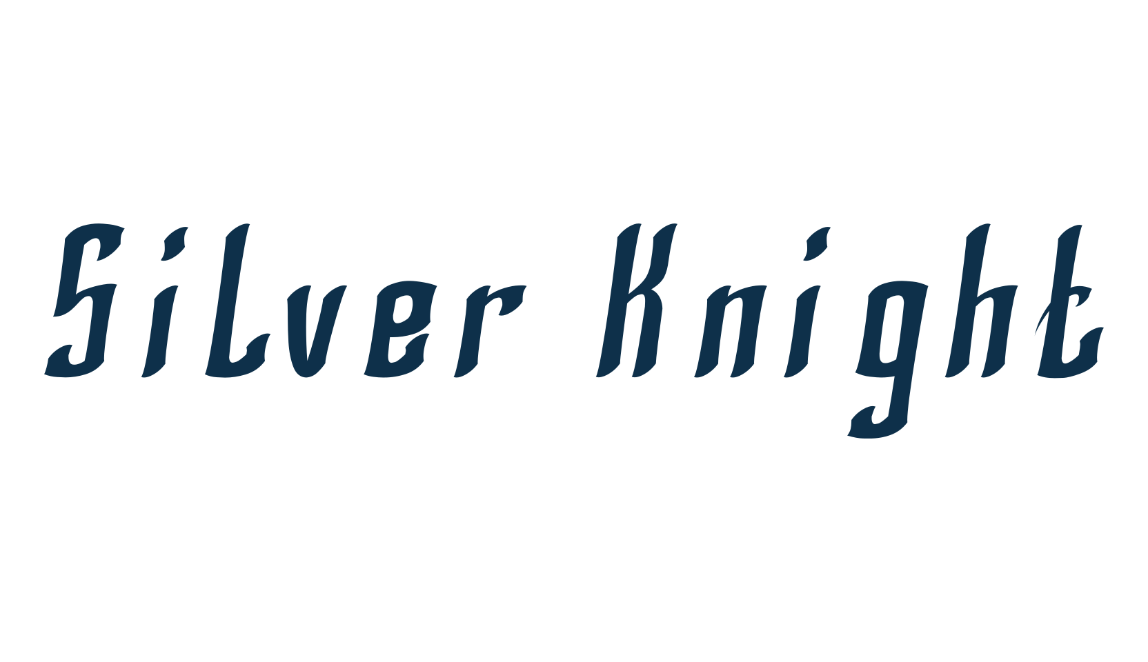 Silver Knight, fancy decorative font preview