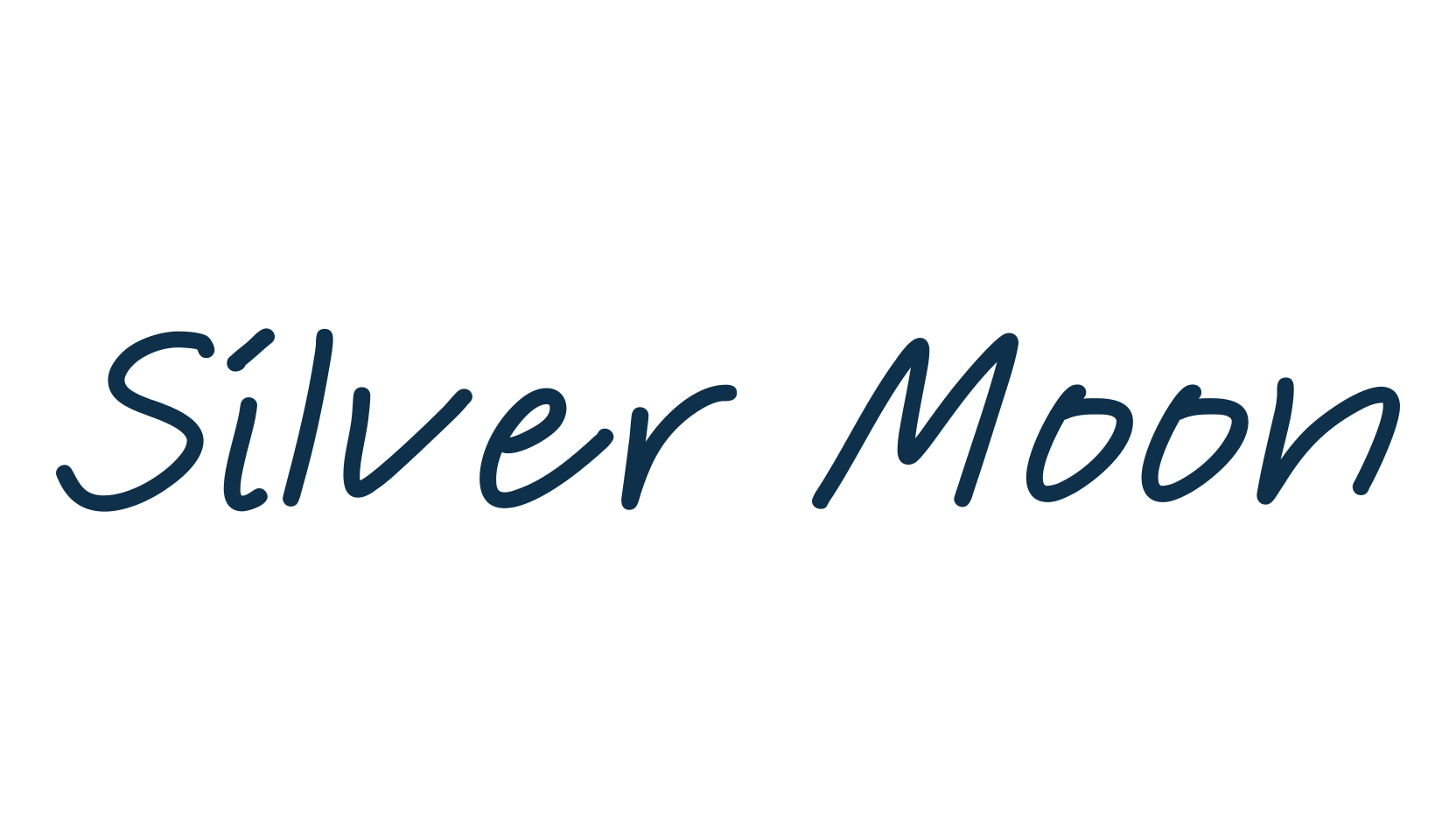 Silver Moon, script handwritten fancy decorative calligraphy font preview