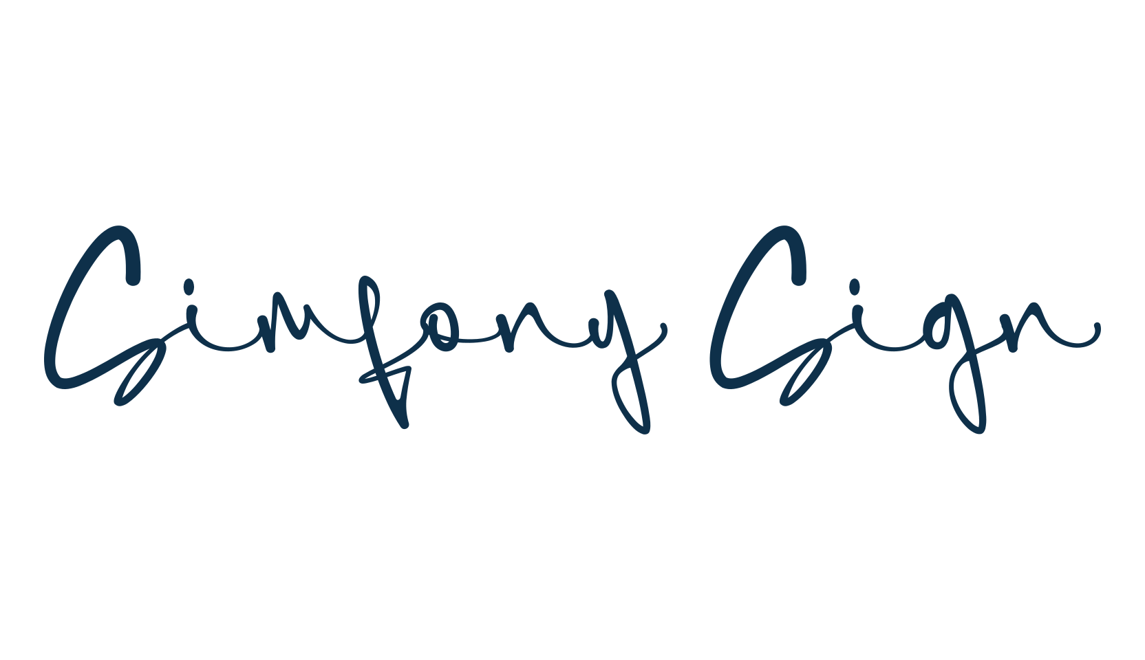 Simfony Sign, handwriting font preview