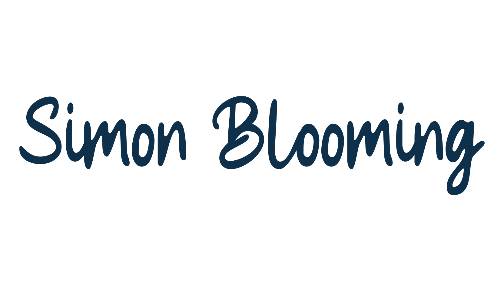 Simon Blooming, handwriting font preview