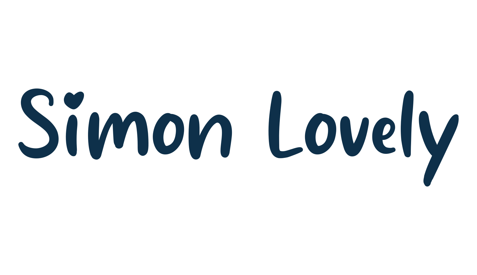 Simon Lovely, handwriting font preview
