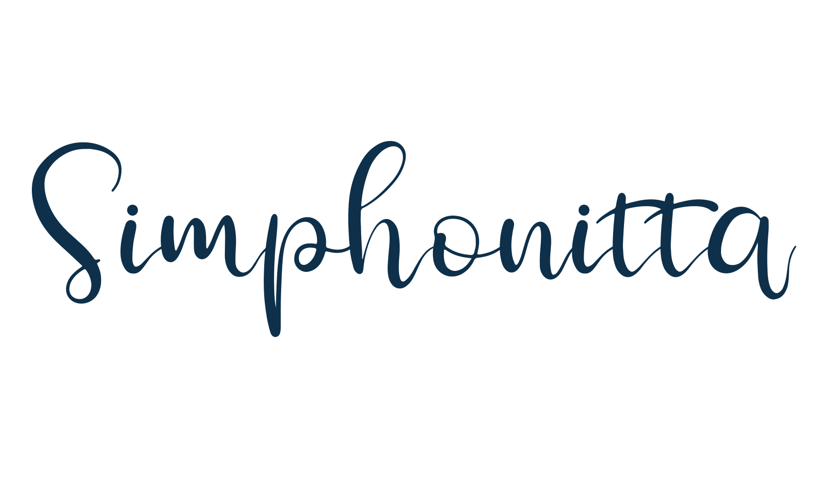 Simphonitta, script calligraphy fancy decorative font preview