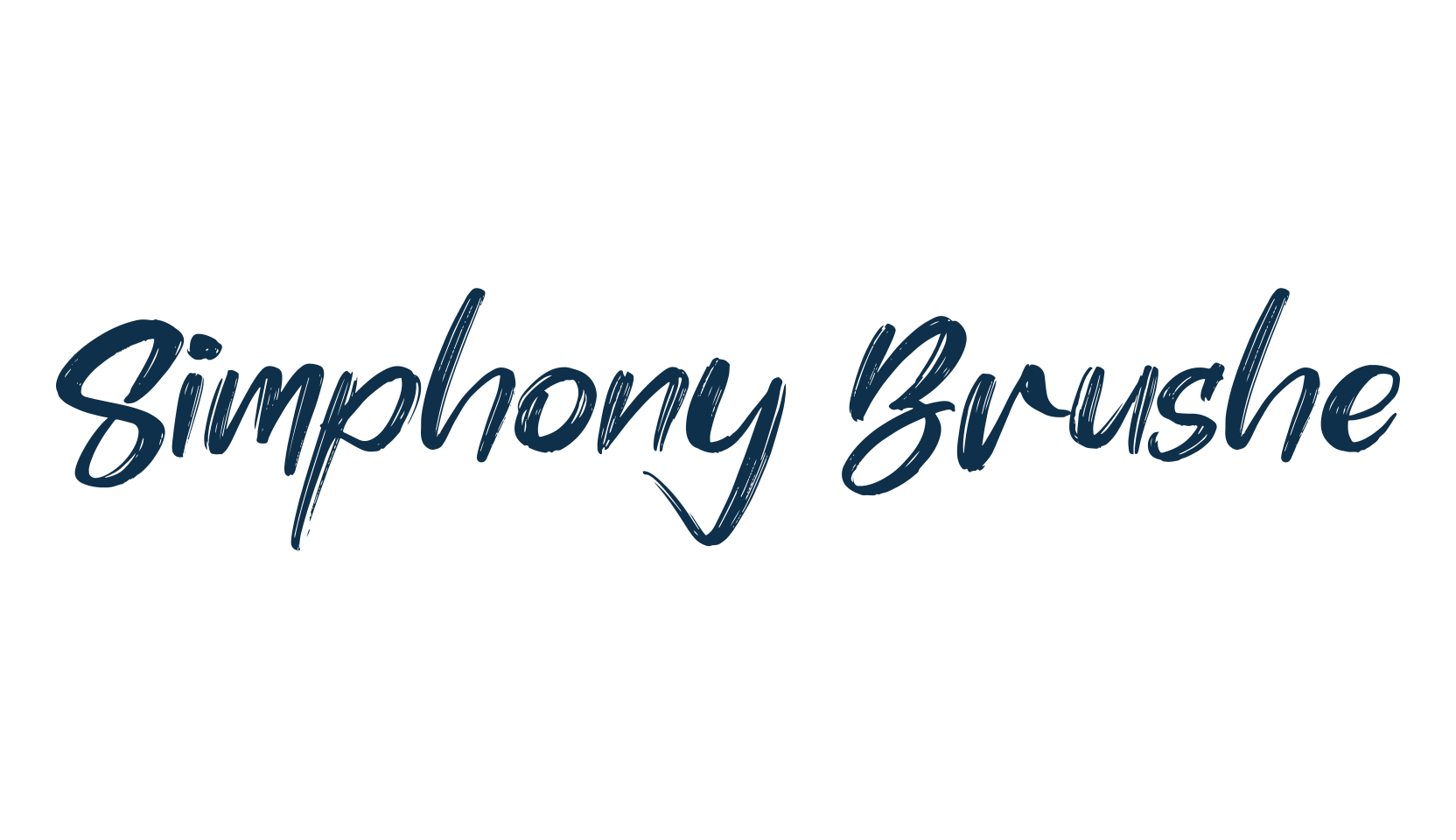 Simphony Brushe, script brush fancy decorative calligraphy font preview