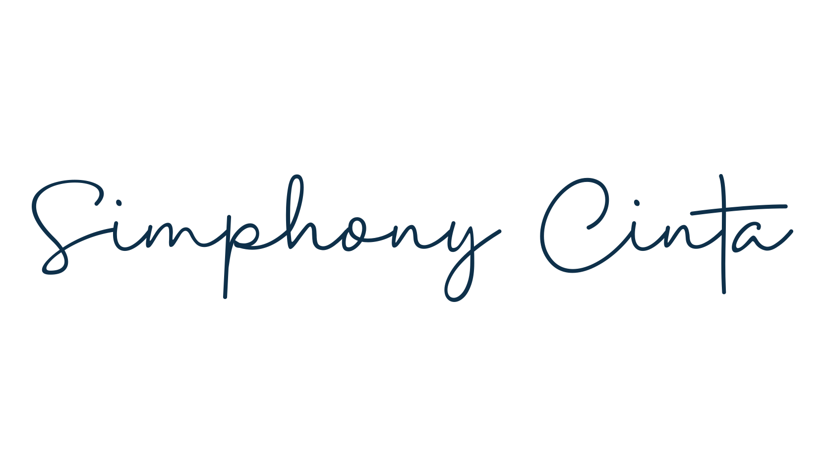Simphony Cinta, script handwritten fancy decorative calligraphy font preview
