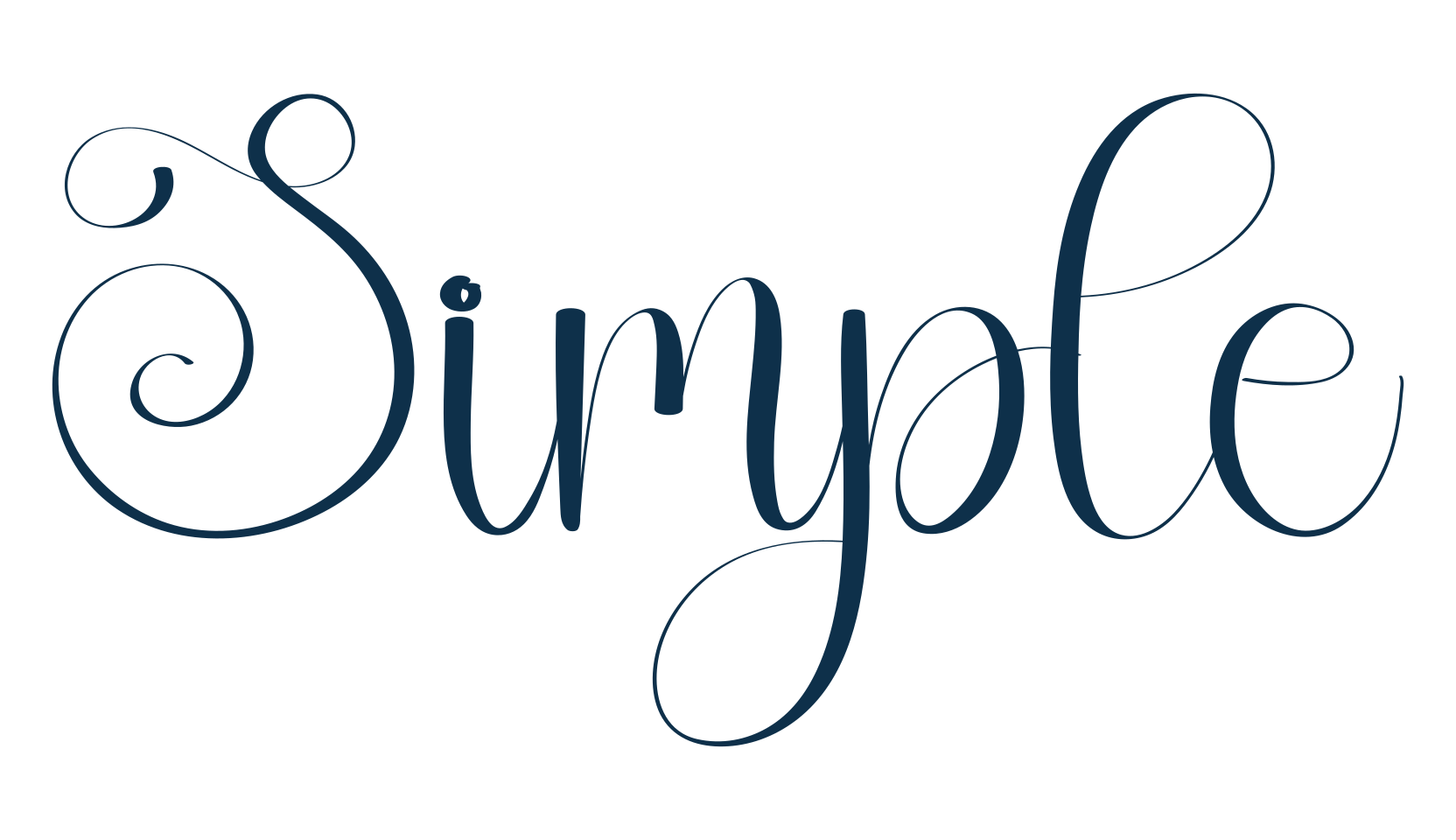 Simple (simple-11), fancy decorative font preview