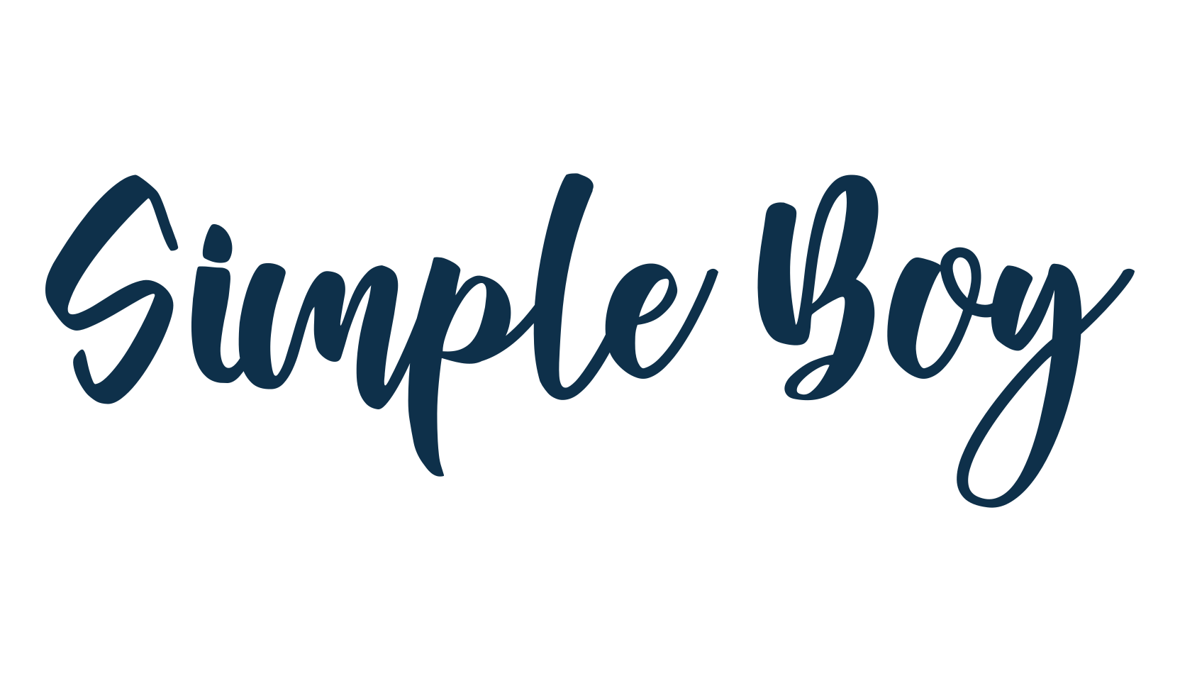 Simple Boy, script brush fancy decorative calligraphy font preview