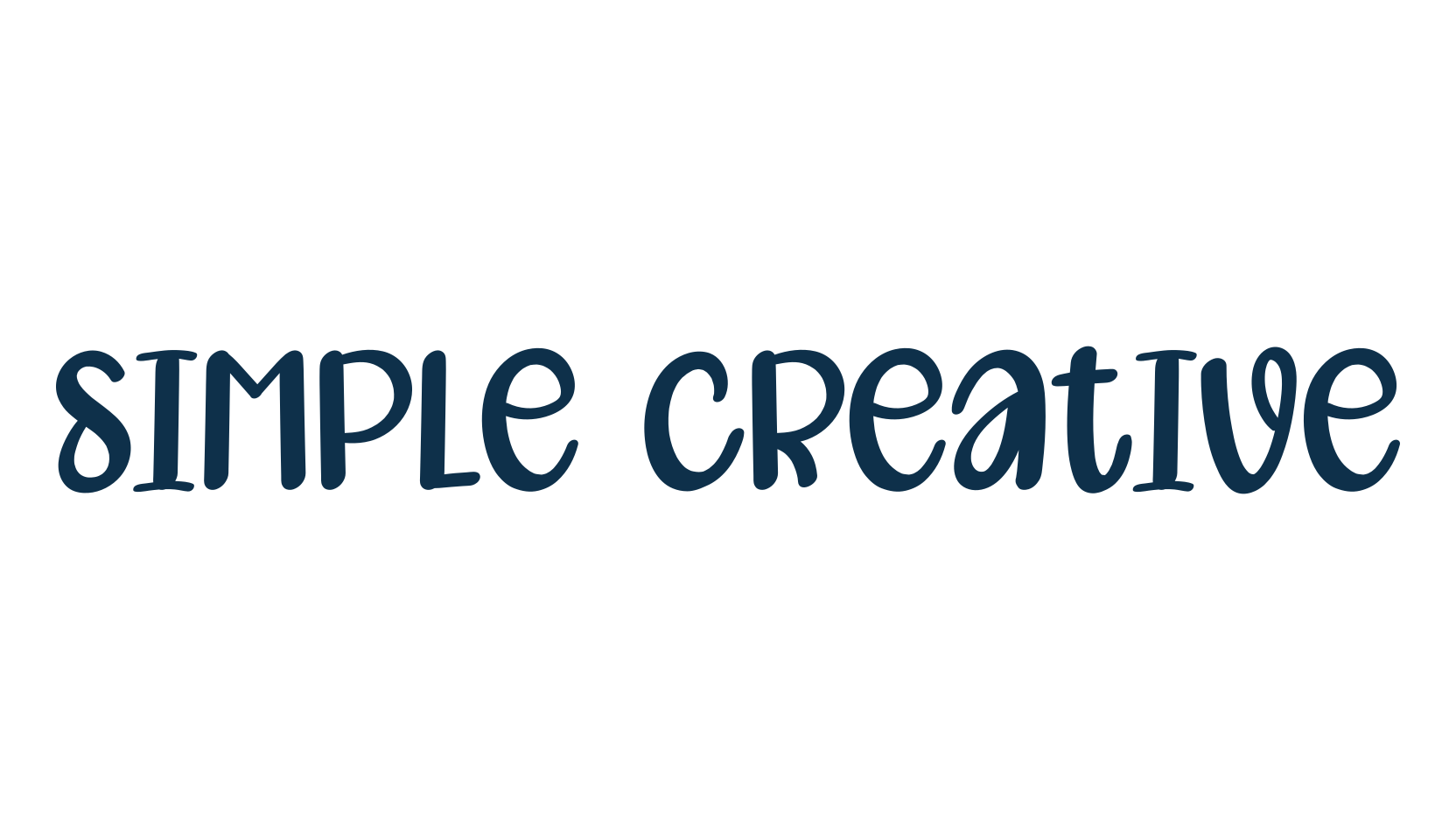 Simple Creative, display market font preview