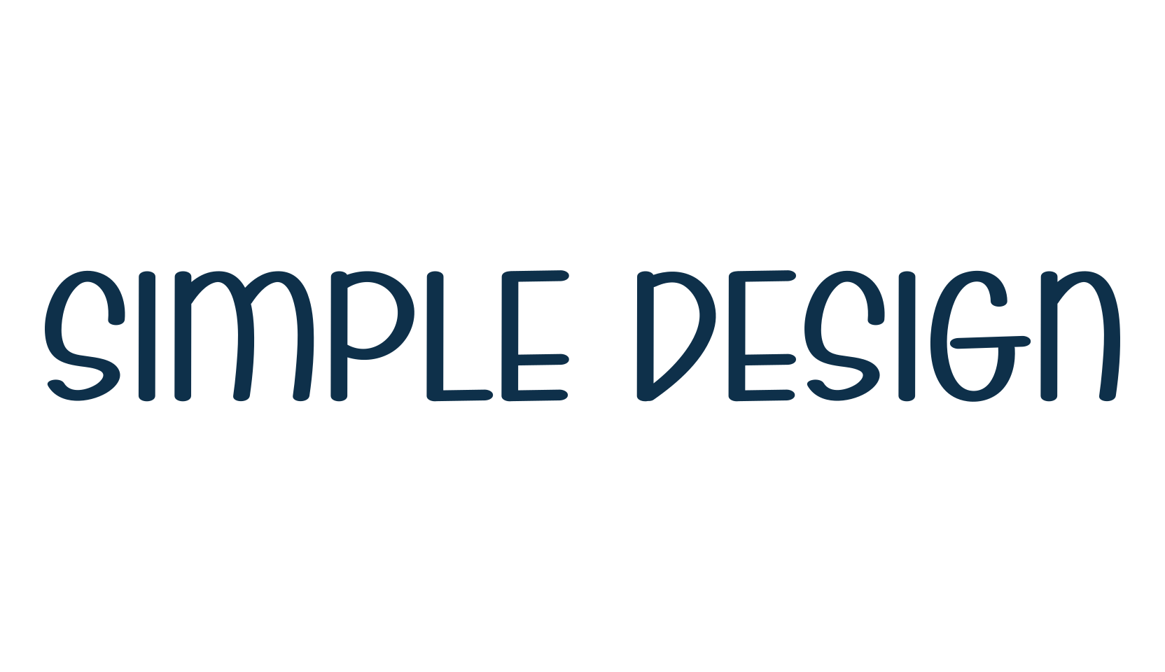 Simple Design, handwriting font preview