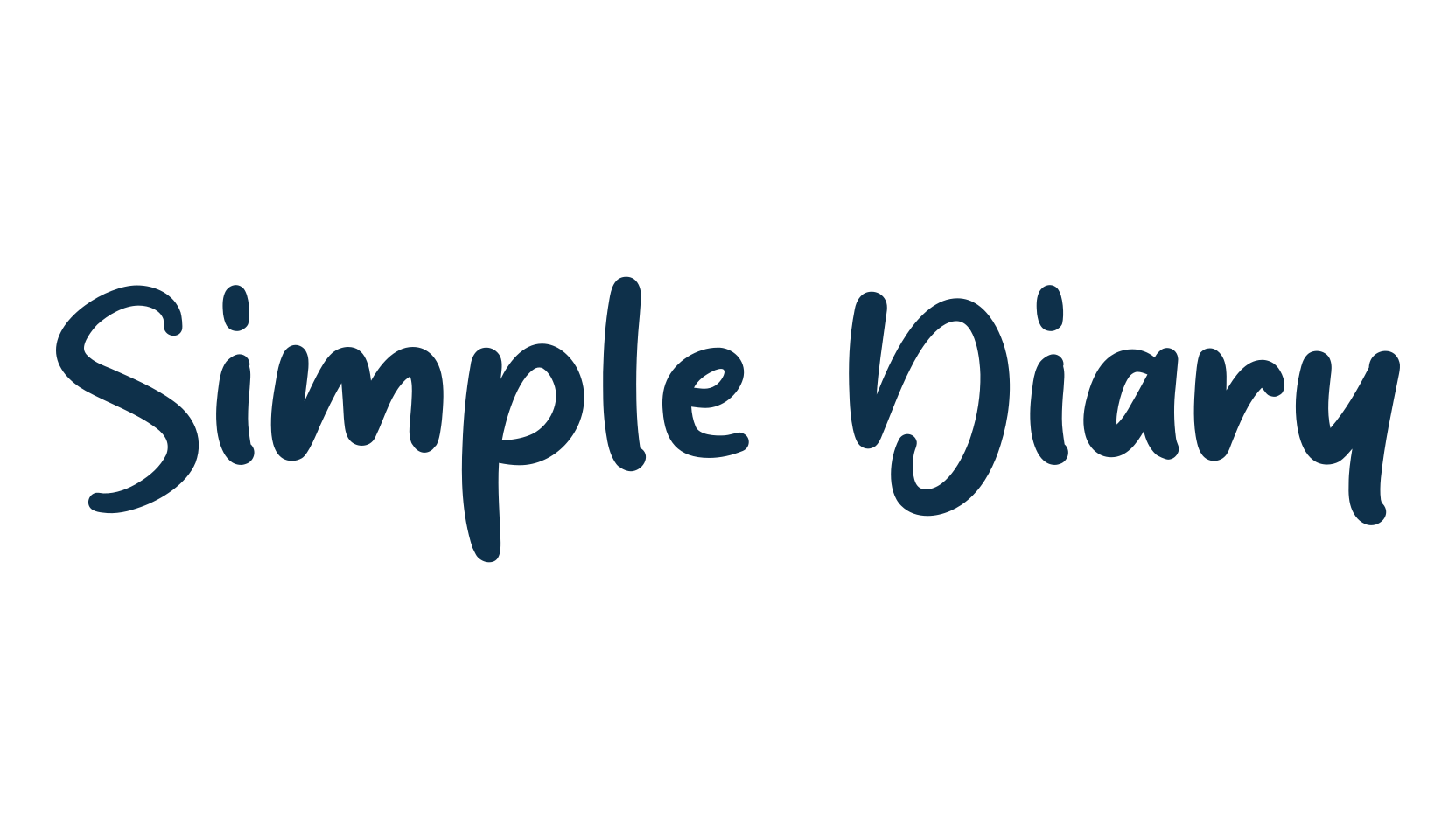 Simple Diary, script handwritten fancy decorative calligraphy font preview
