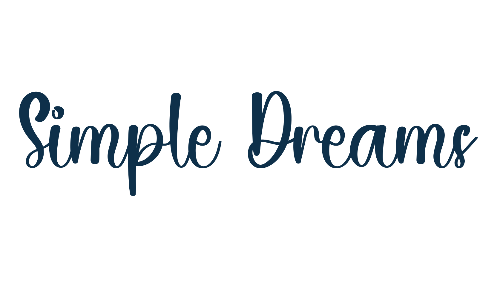 Simple Dreams, display market font preview