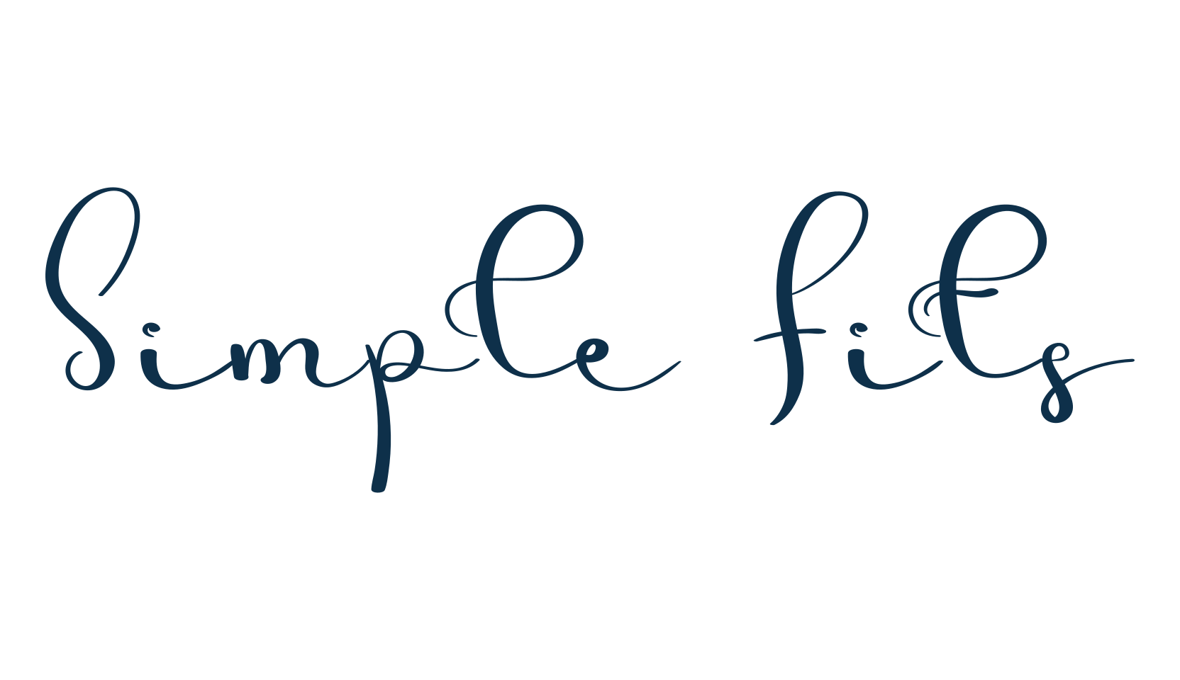 Simple Fits, handwriting font preview