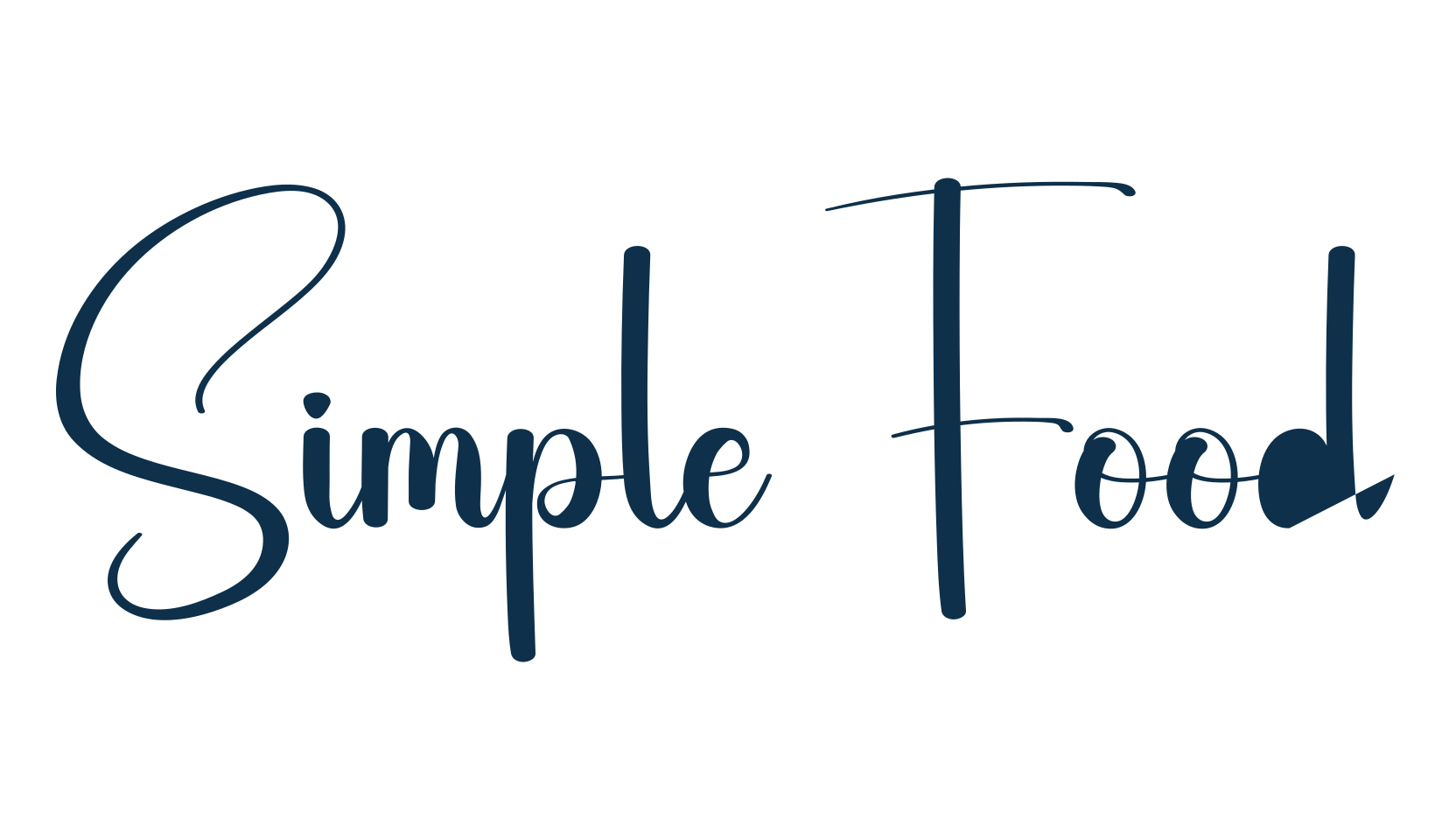 Simple Food, handwriting font preview