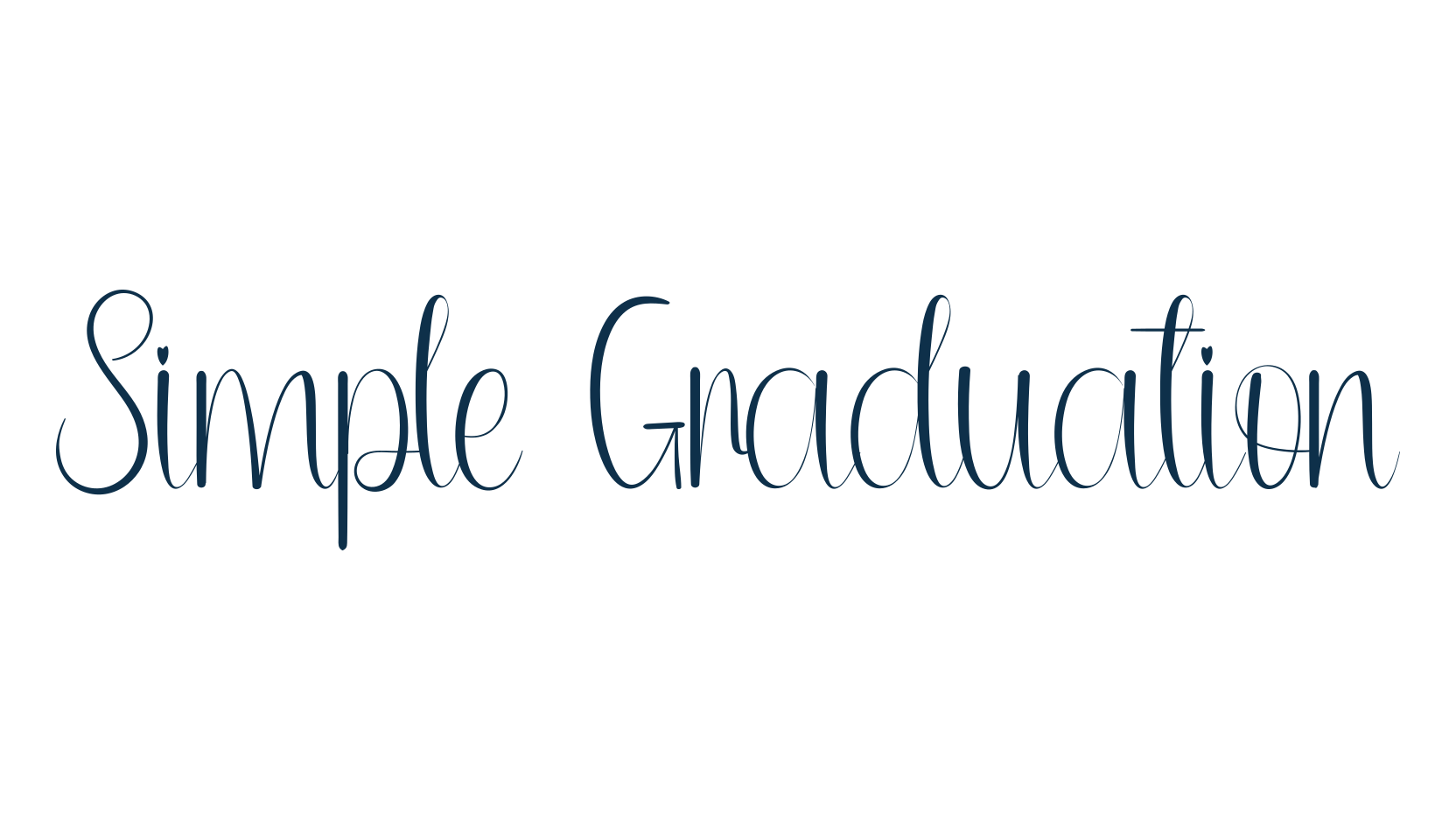Simple Graduation, handwriting font preview