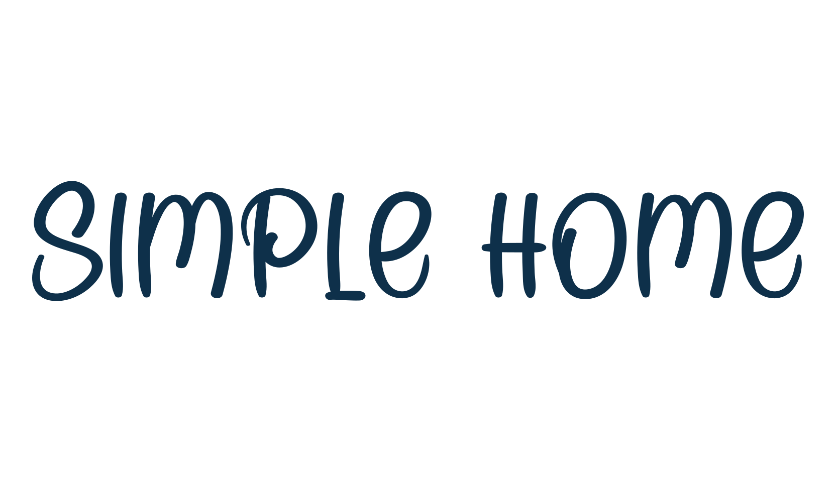 Simple Home, handwriting font preview