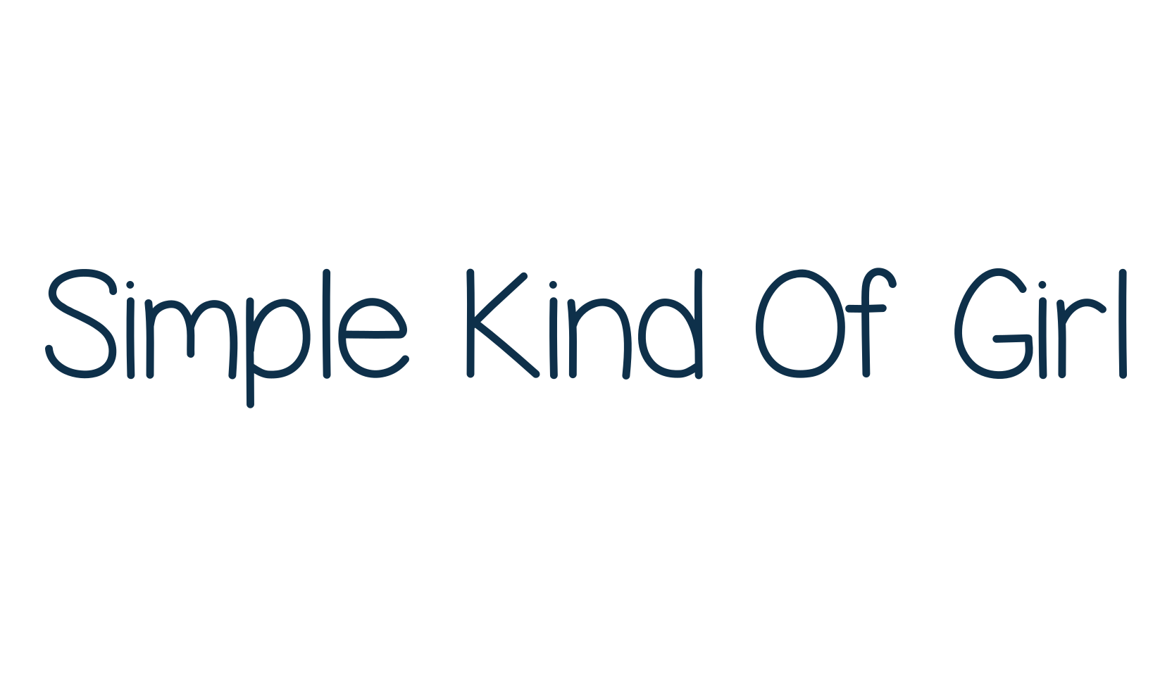 Simple Kind Of Girl, script handwritten fancy decorative calligraphy font preview