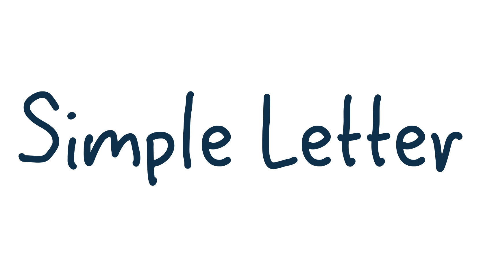 Simple Letter, script handwritten fancy decorative calligraphy font preview