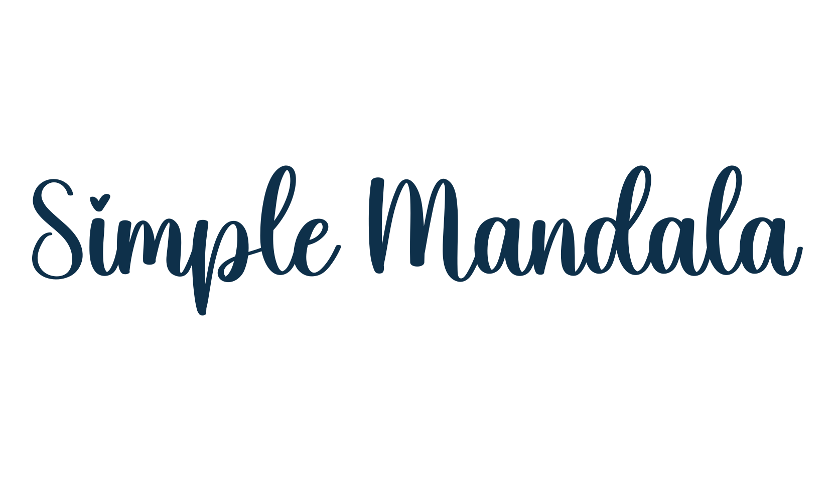Simple Mandala (simple-mandala-2), calligraphy font preview