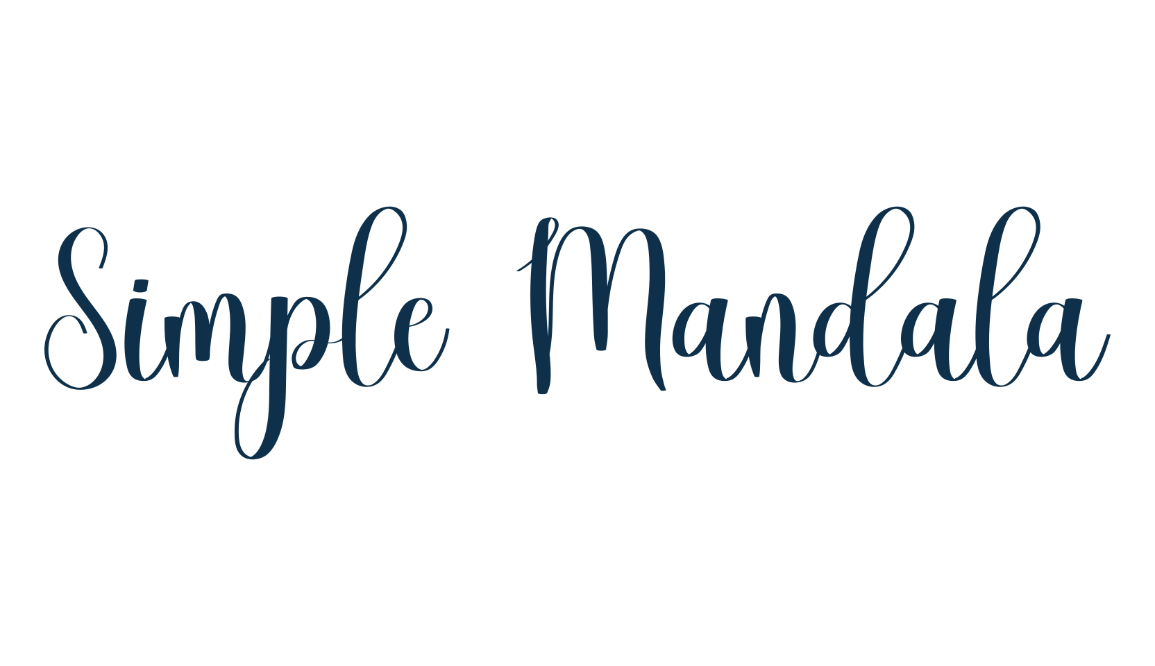 Simple Mandala, script handwritten fancy decorative calligraphy font preview
