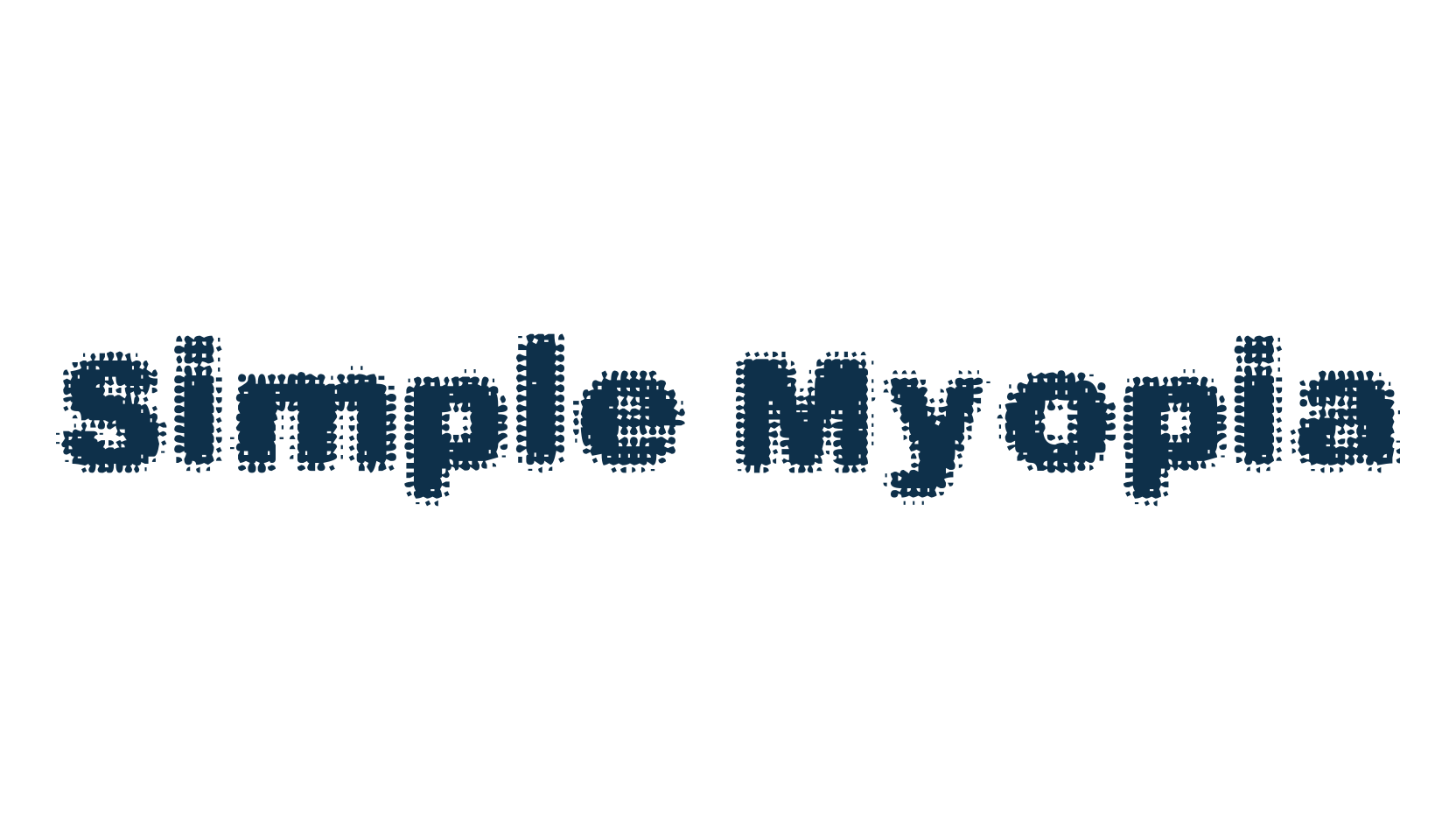 Simple Myopia, fancy distorted decorative font preview