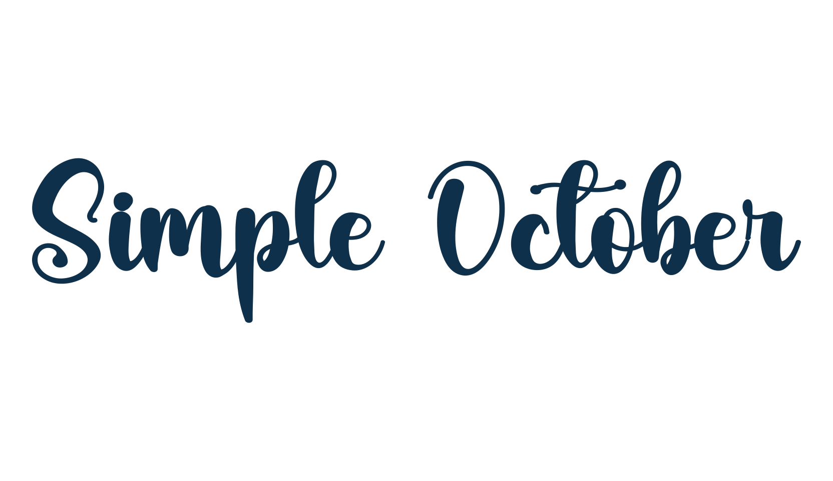 Simple October, fancy decorative font preview