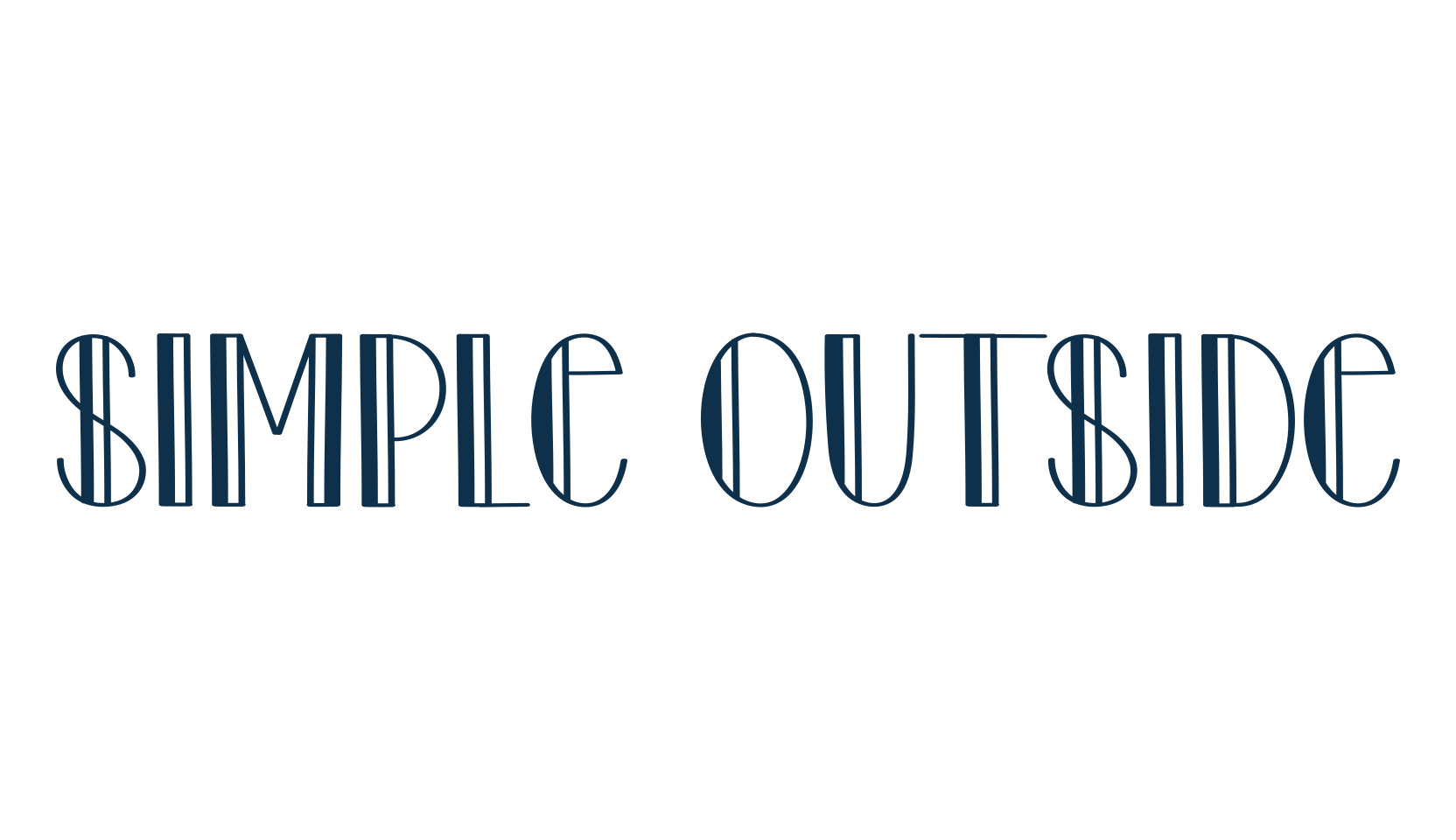Simple Outside, fancy retro decorative font preview
