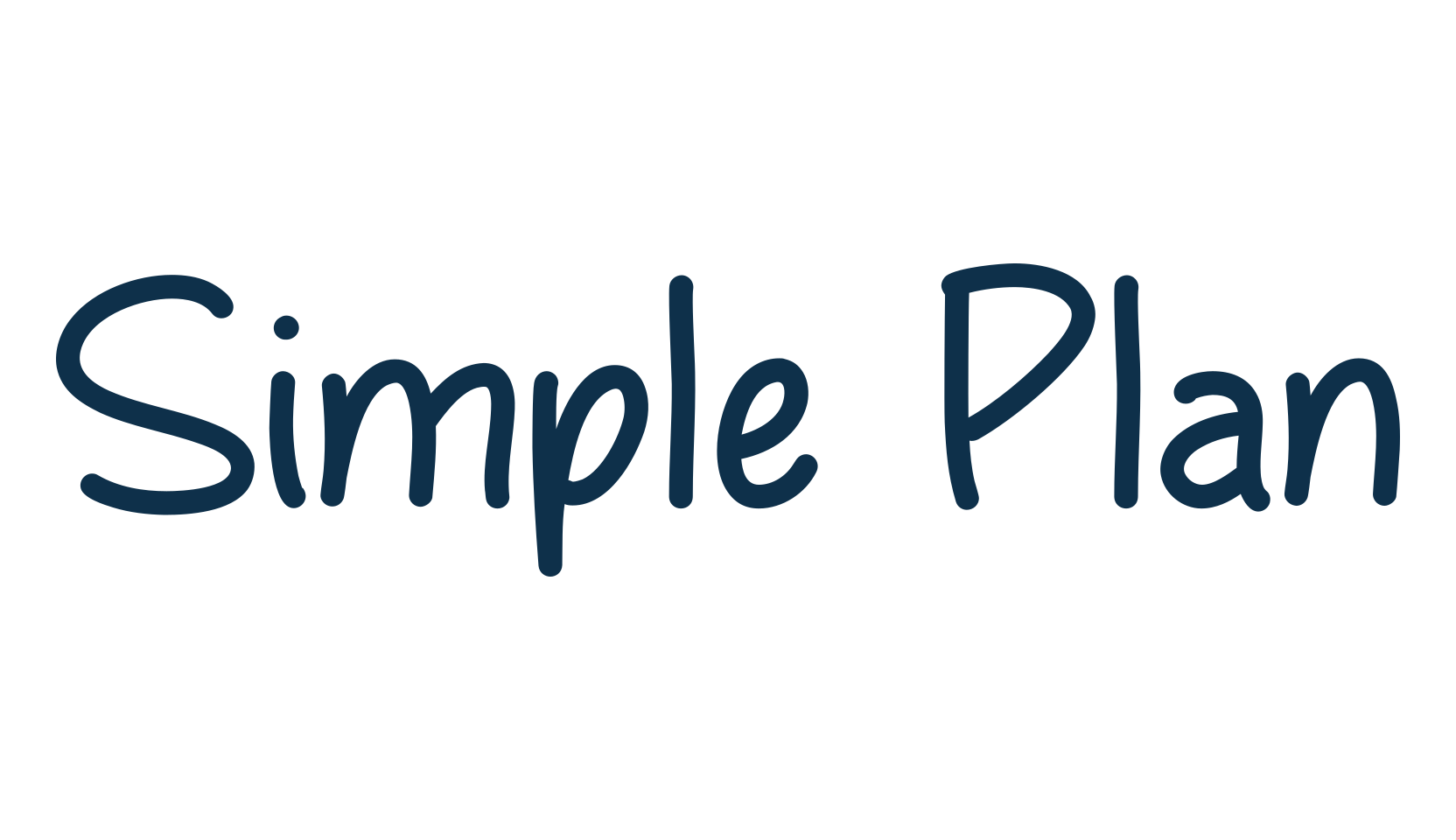 Simple Plan, script handwritten fancy decorative calligraphy font preview