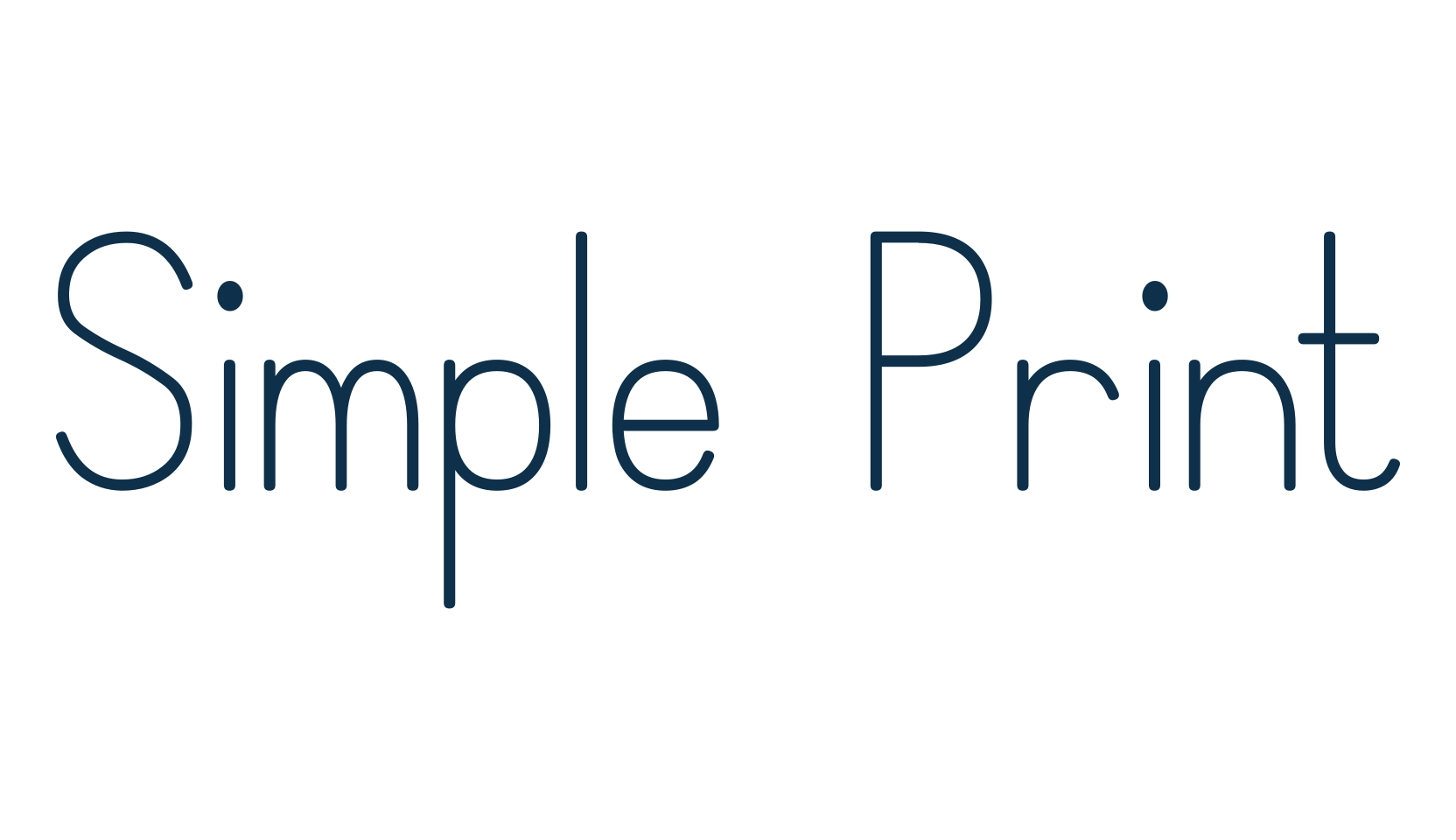 Simple Print, sans serif font preview