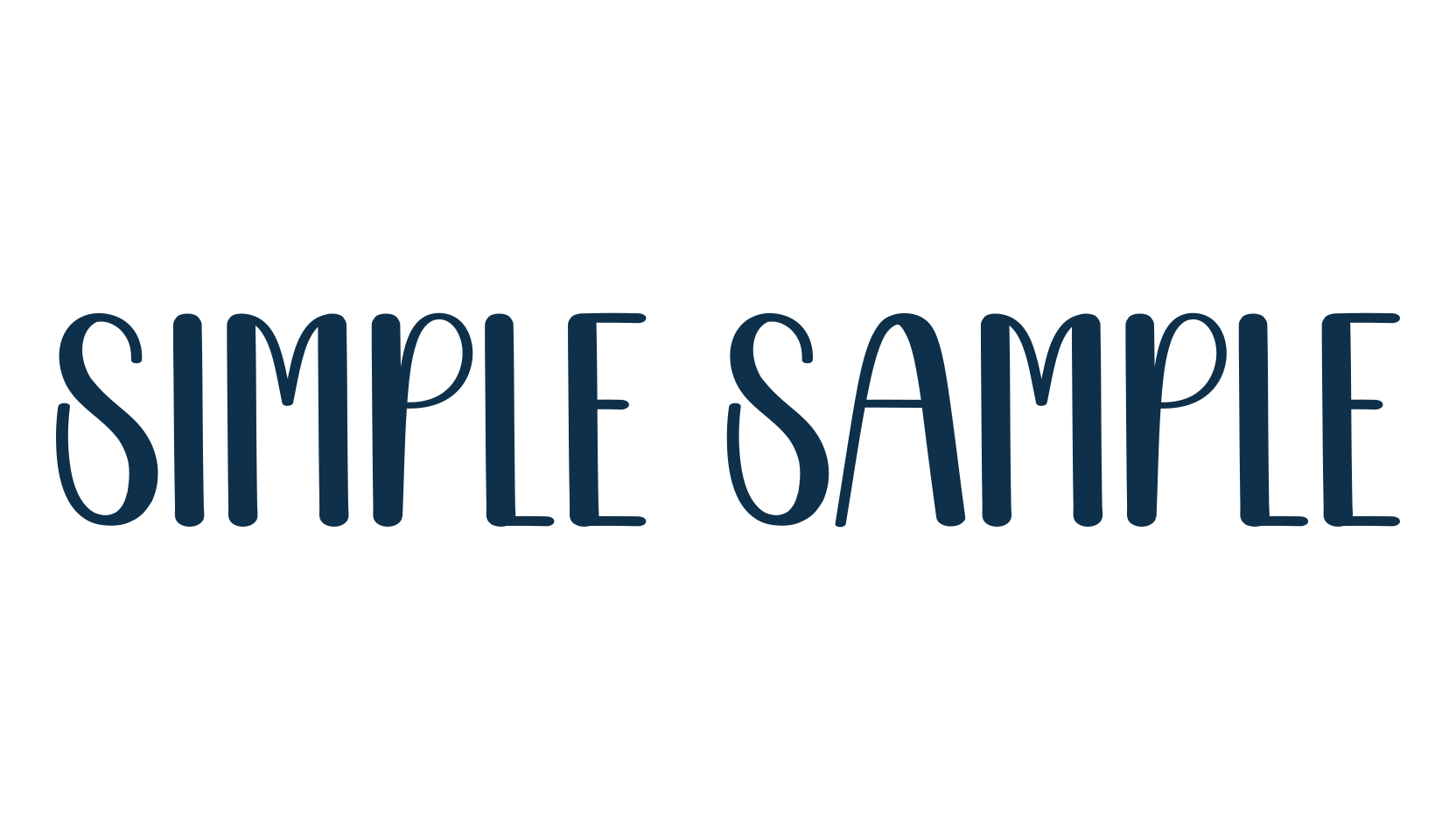 Simple Sample, display market font preview