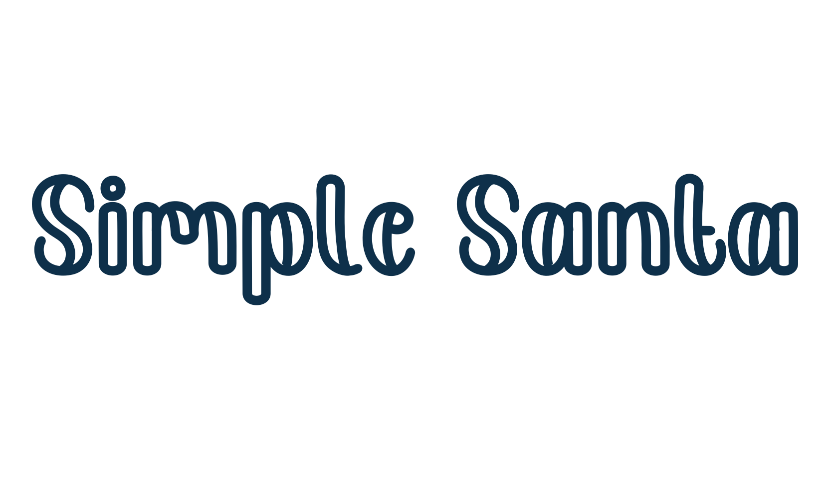 Simple Santa, various font preview