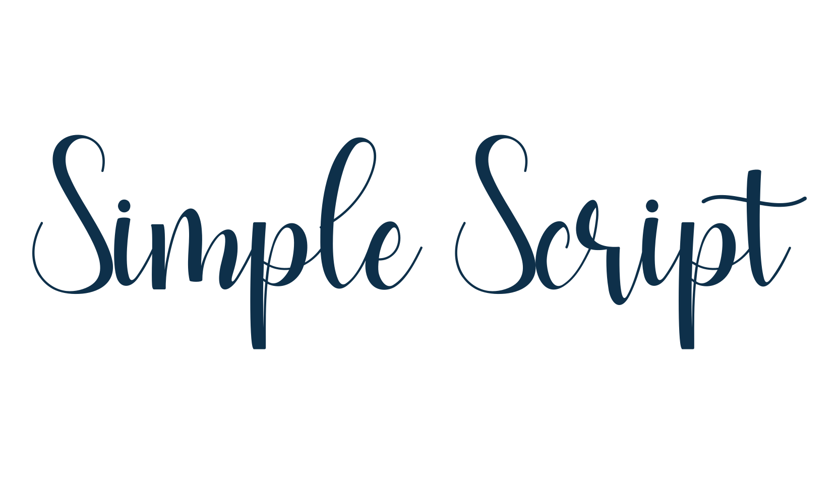 Simple Script, calligraphy font preview