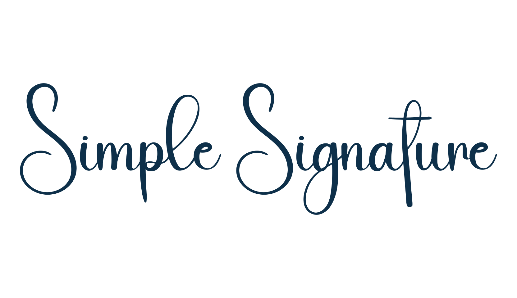 Simple Signature (simple-signature-5), script handwritten fancy decorative calligraphy font preview