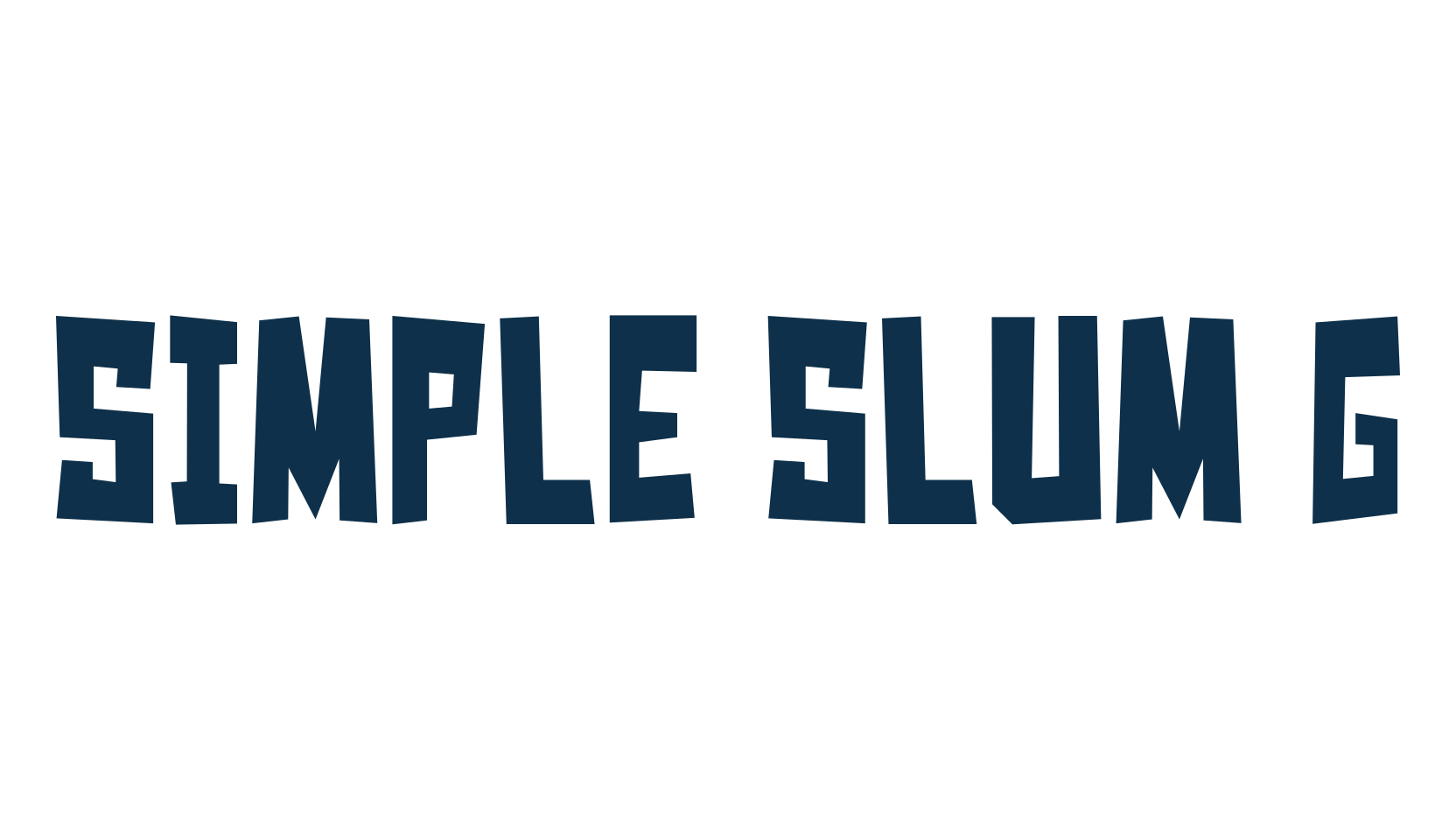 Simple Slum G, various font preview