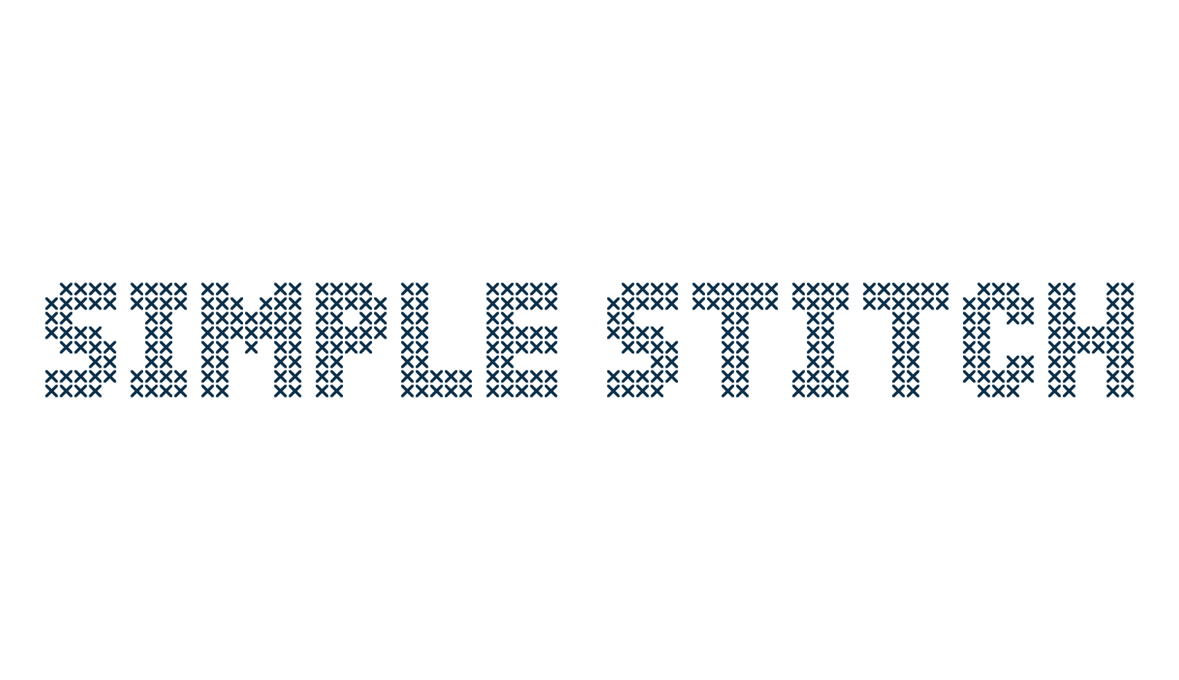 Simple Stitch, decorative font preview