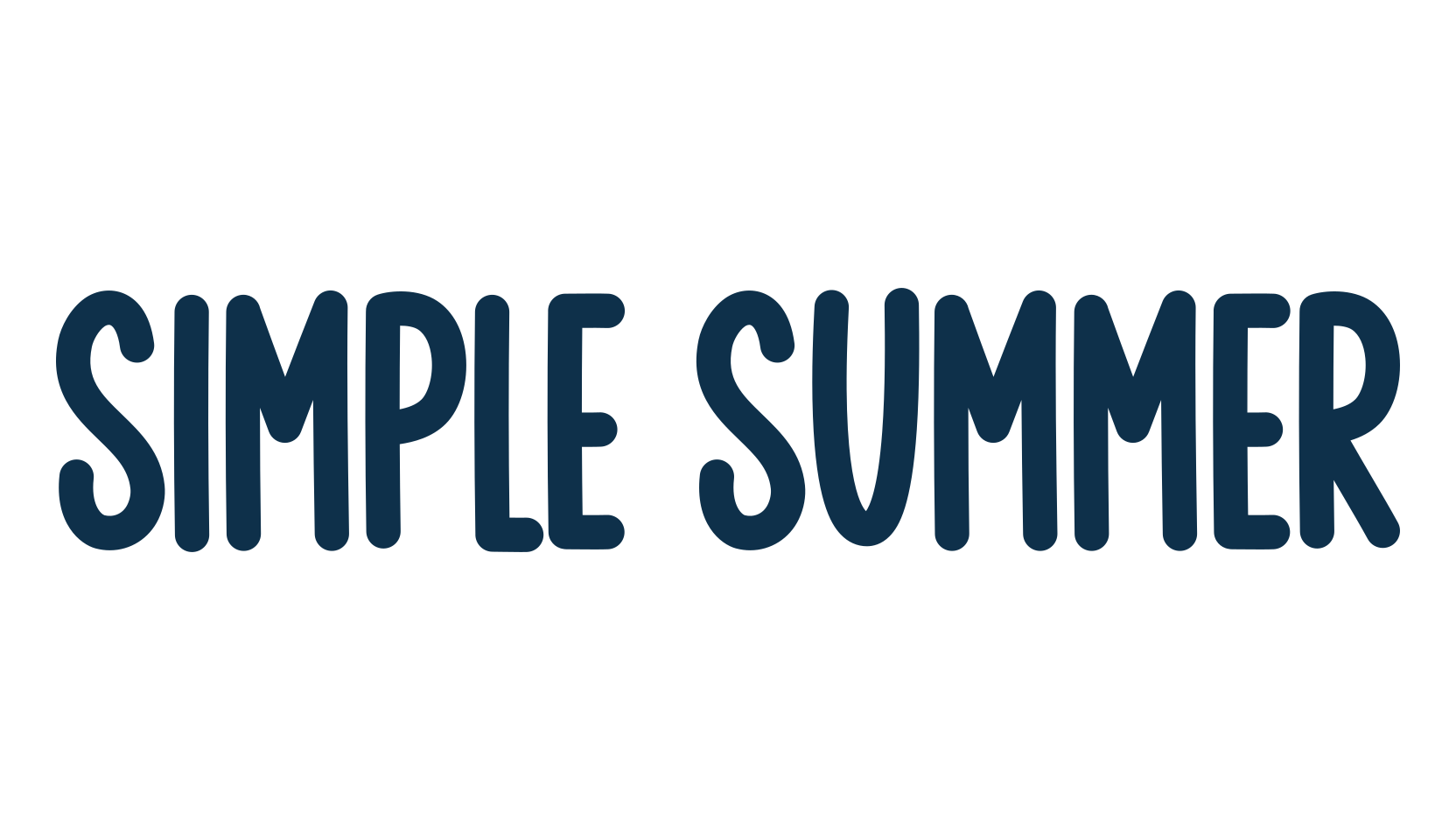 Simple Summer (simple-summer-2), handwriting font preview