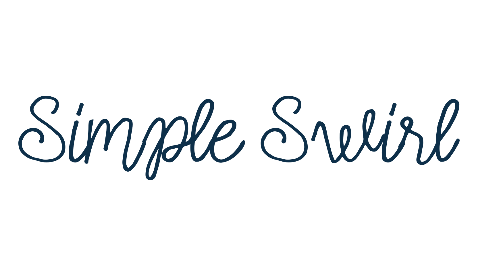 Simple Swirl, fancy decorative font preview