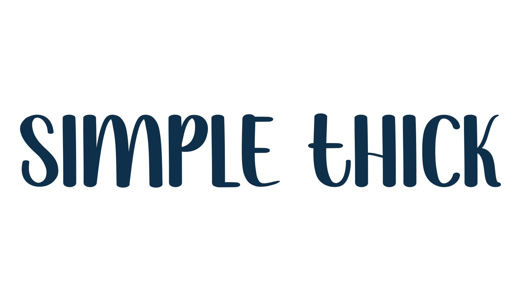 Simple Thick, various font preview