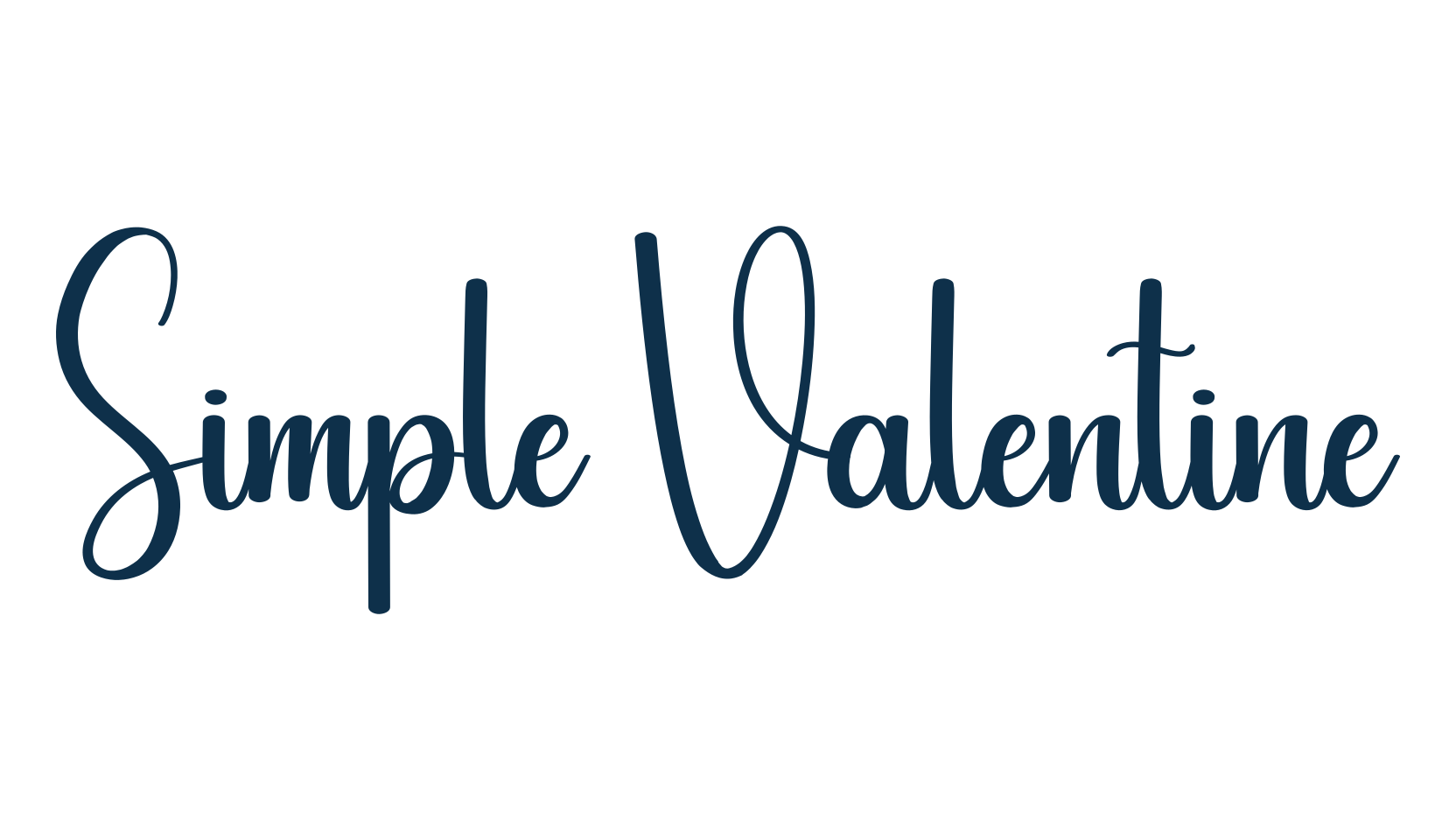 Simple Valentine, script handwritten fancy decorative calligraphy font preview