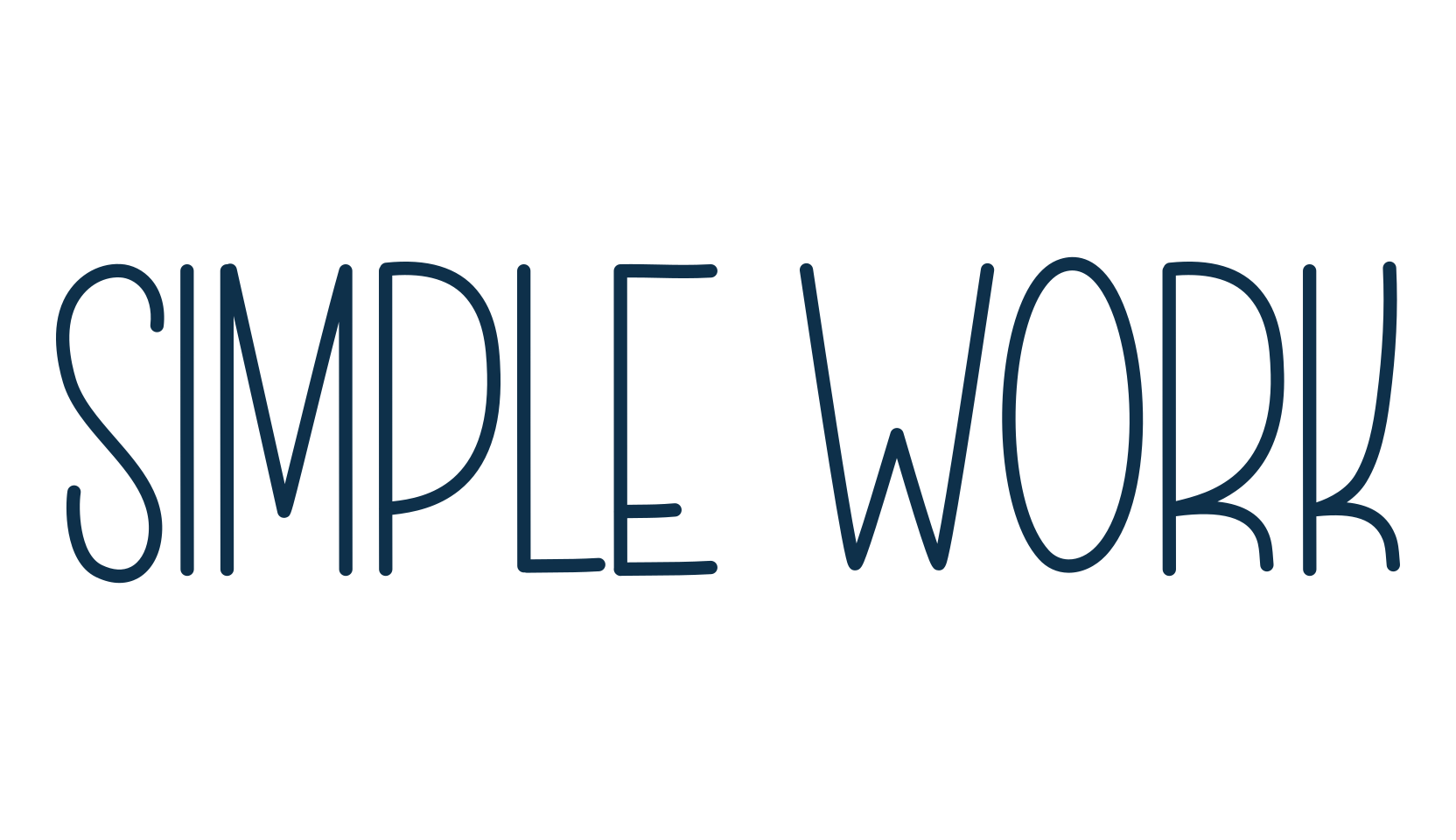 Simple Work, handwriting font preview