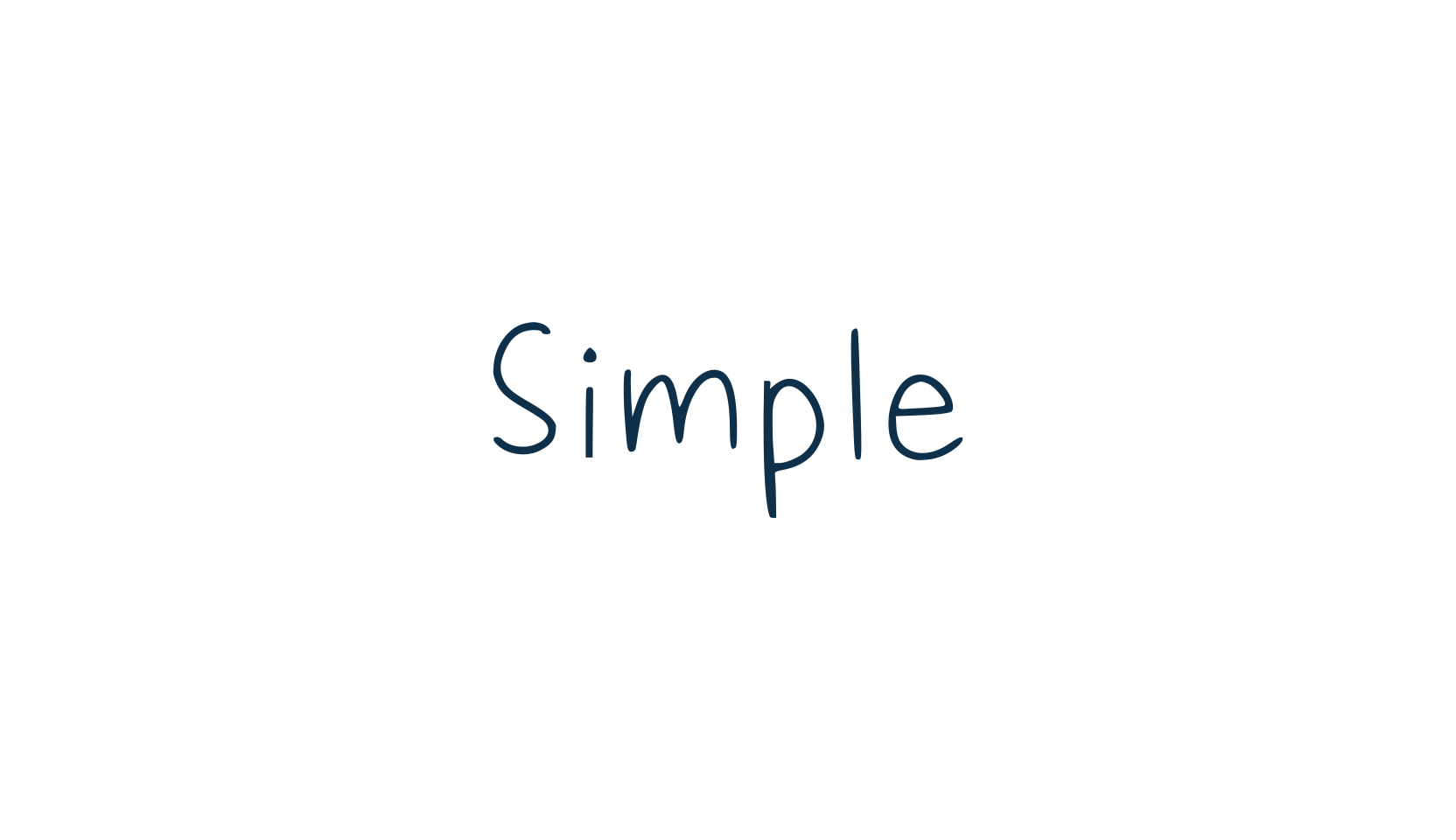 Simple (simple), handwriting font preview