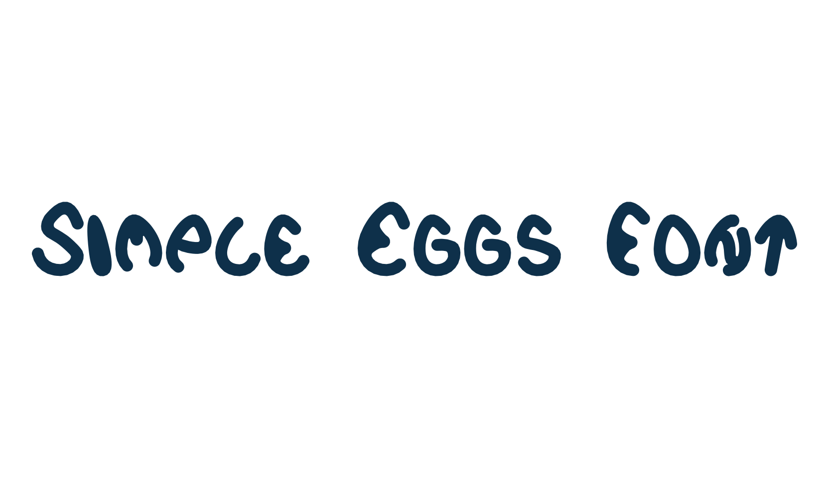 Simple Eggs Font, fancy decorative font preview