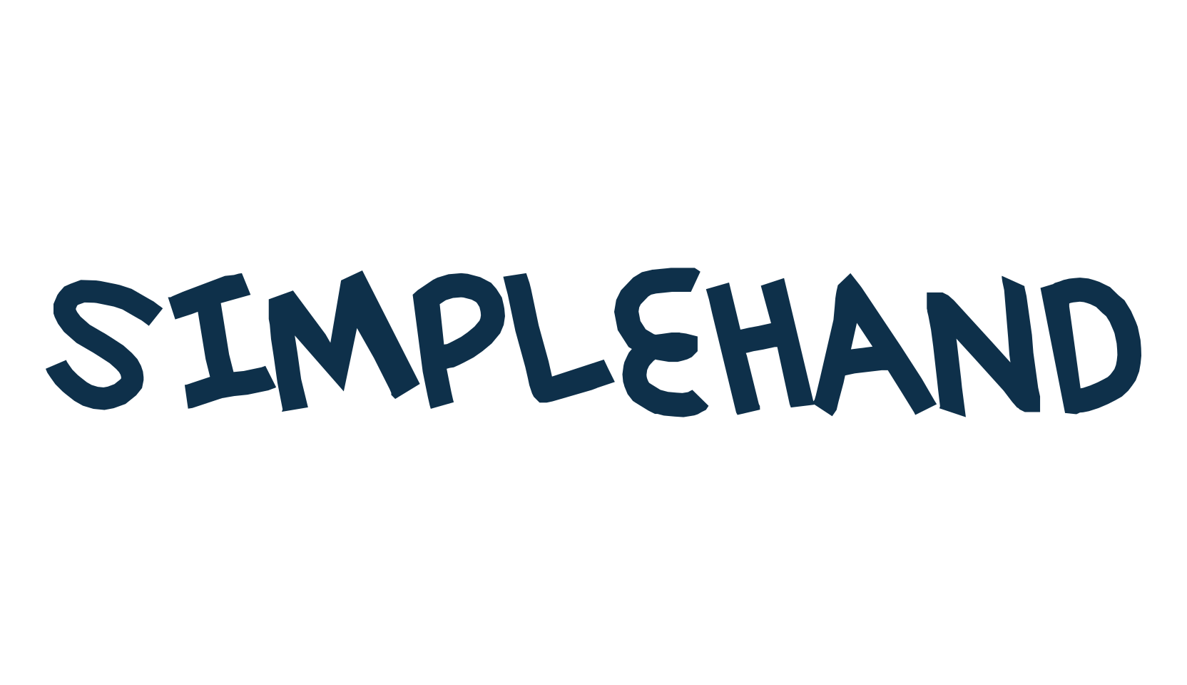 Simplehand, cartoon font preview