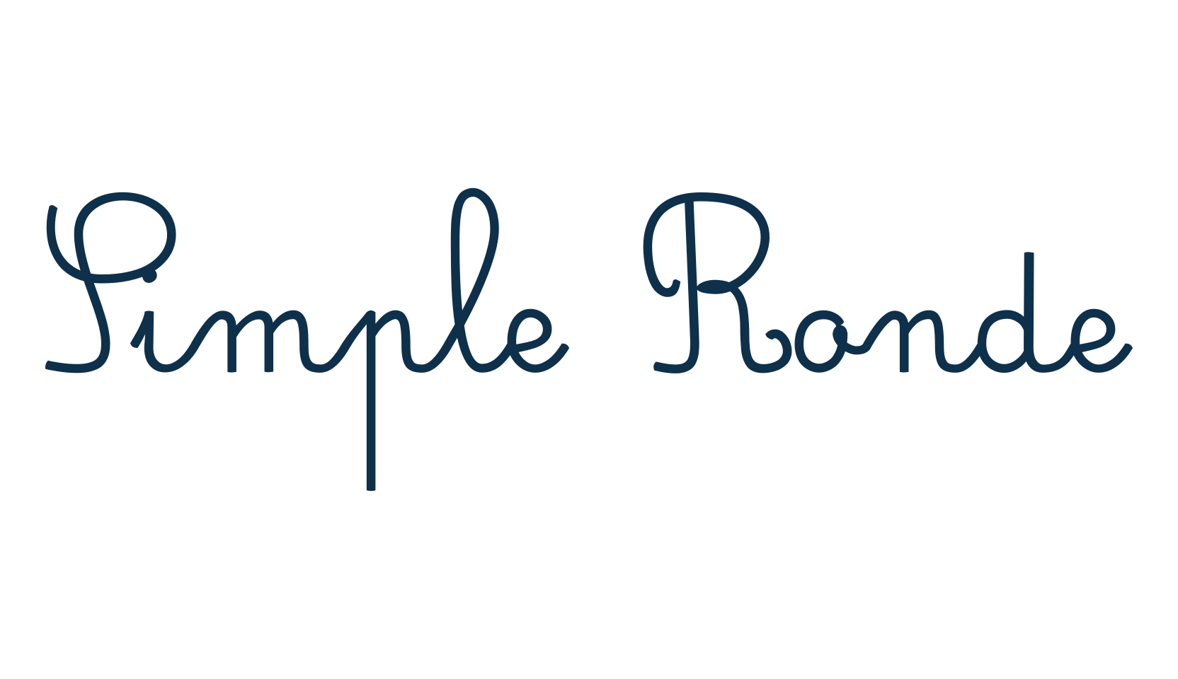 Simple Ronde, school font preview