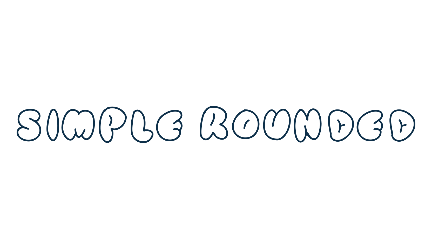 Simple Rounded, cartoon font preview