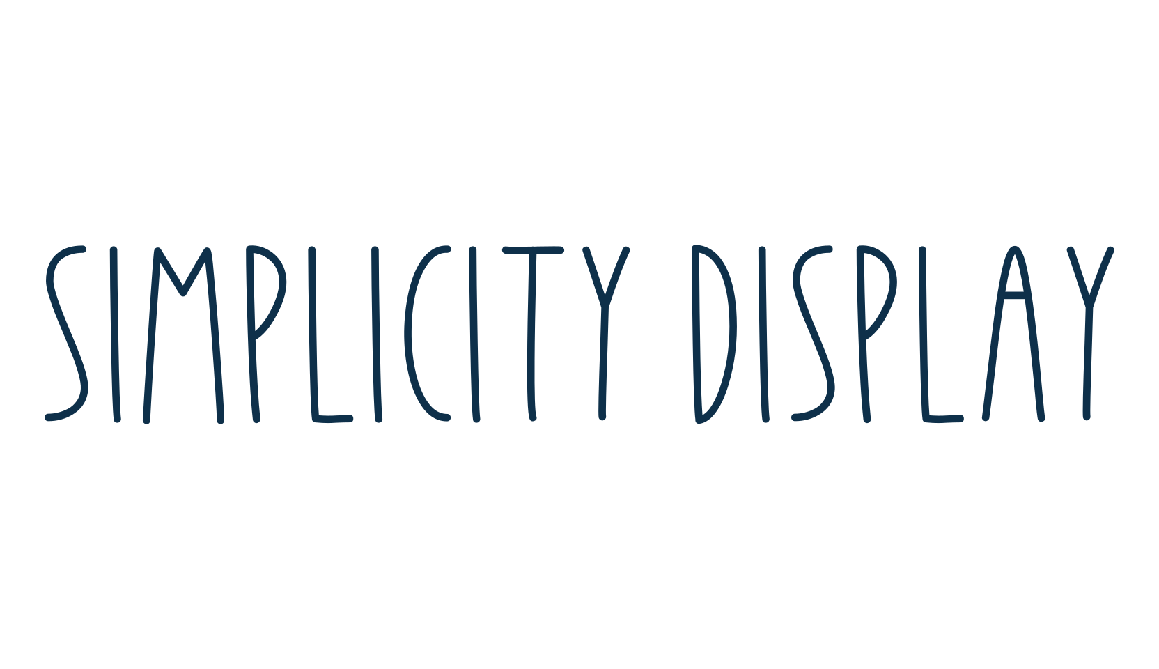 Simplicity Display, fancy decorative font preview