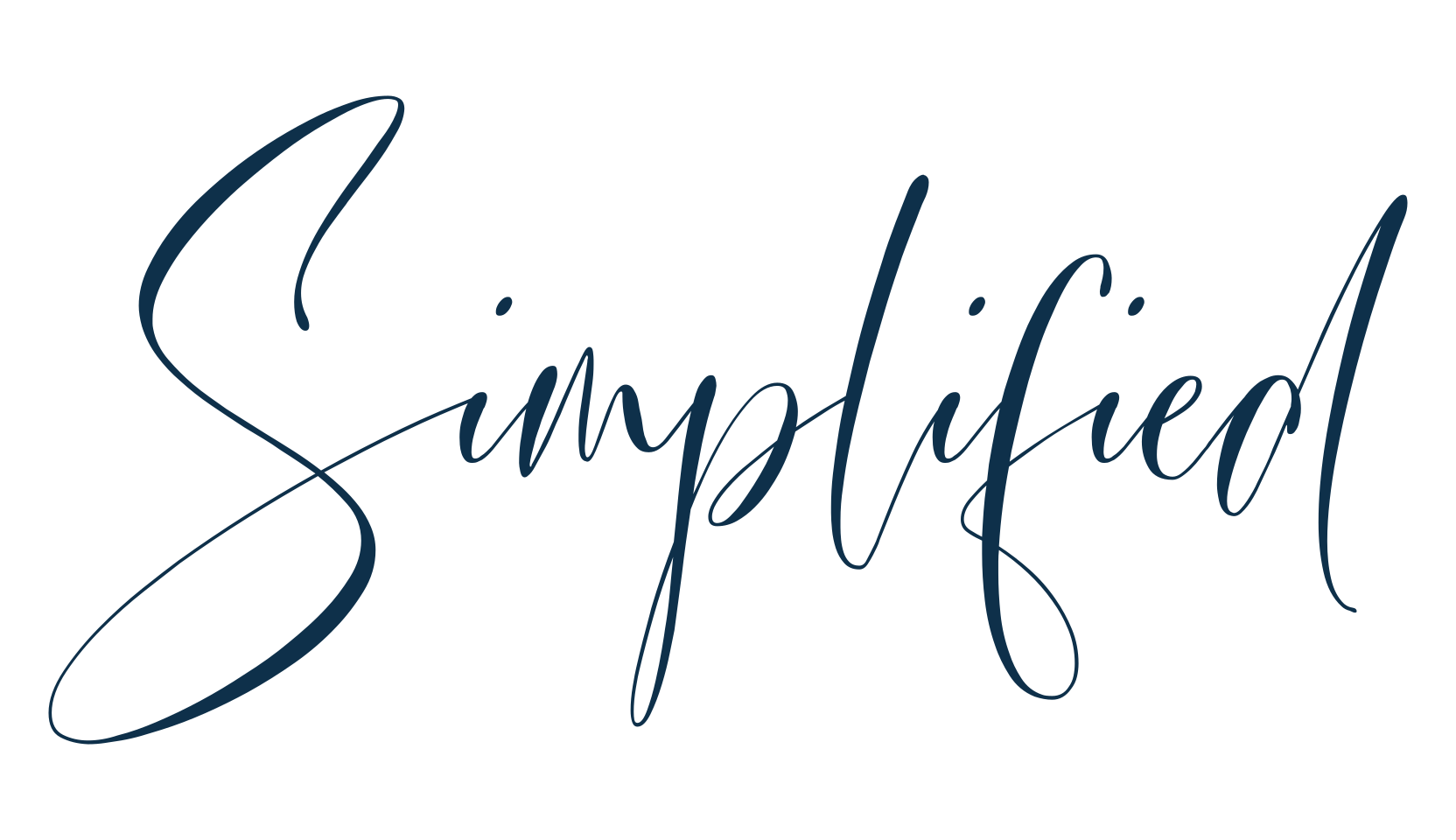 Simplified, handwriting font preview